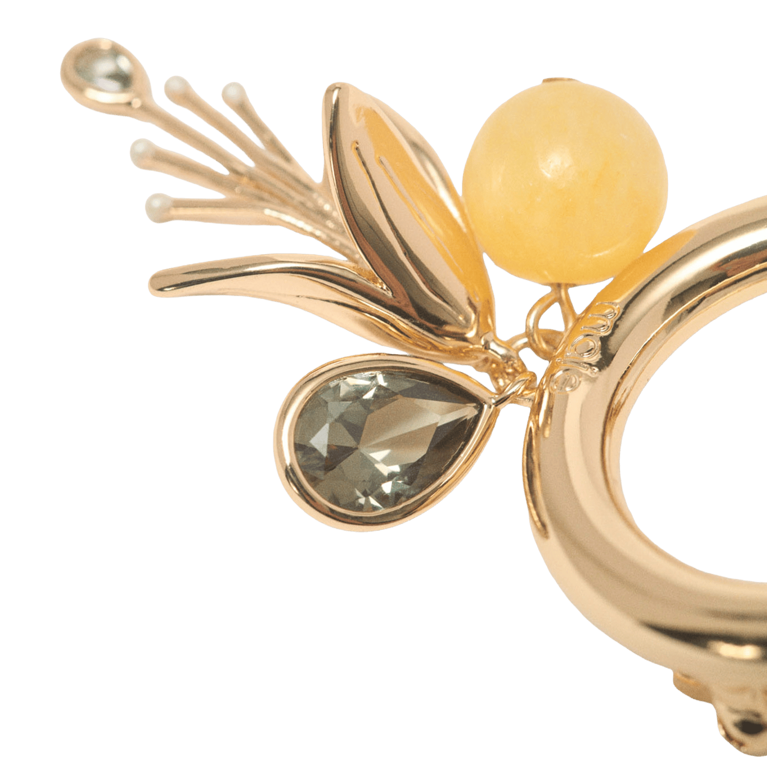 Brass brooch MAJE Golden