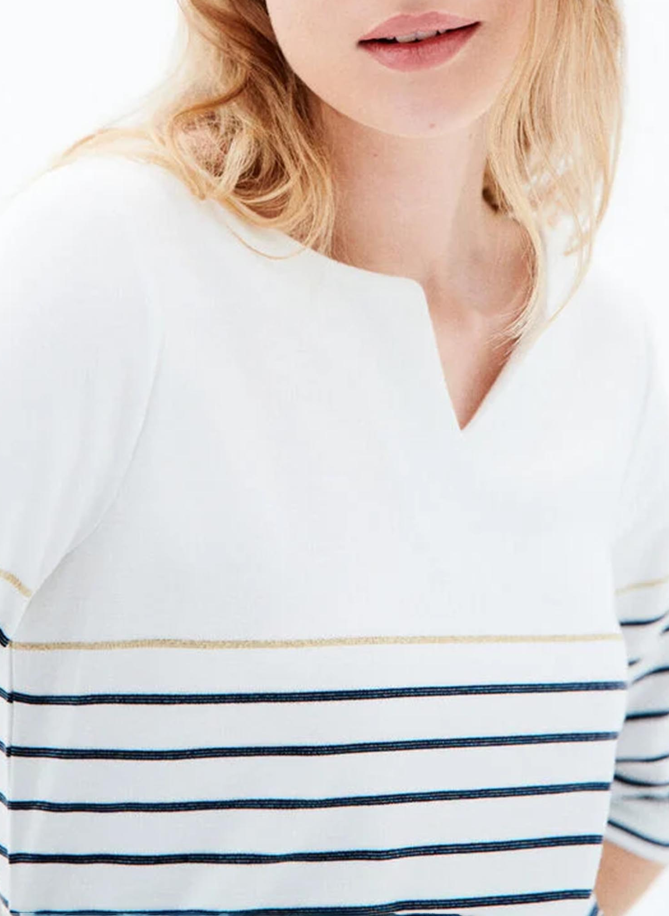 Straight T-shirt with henley collar CAROLL Beige