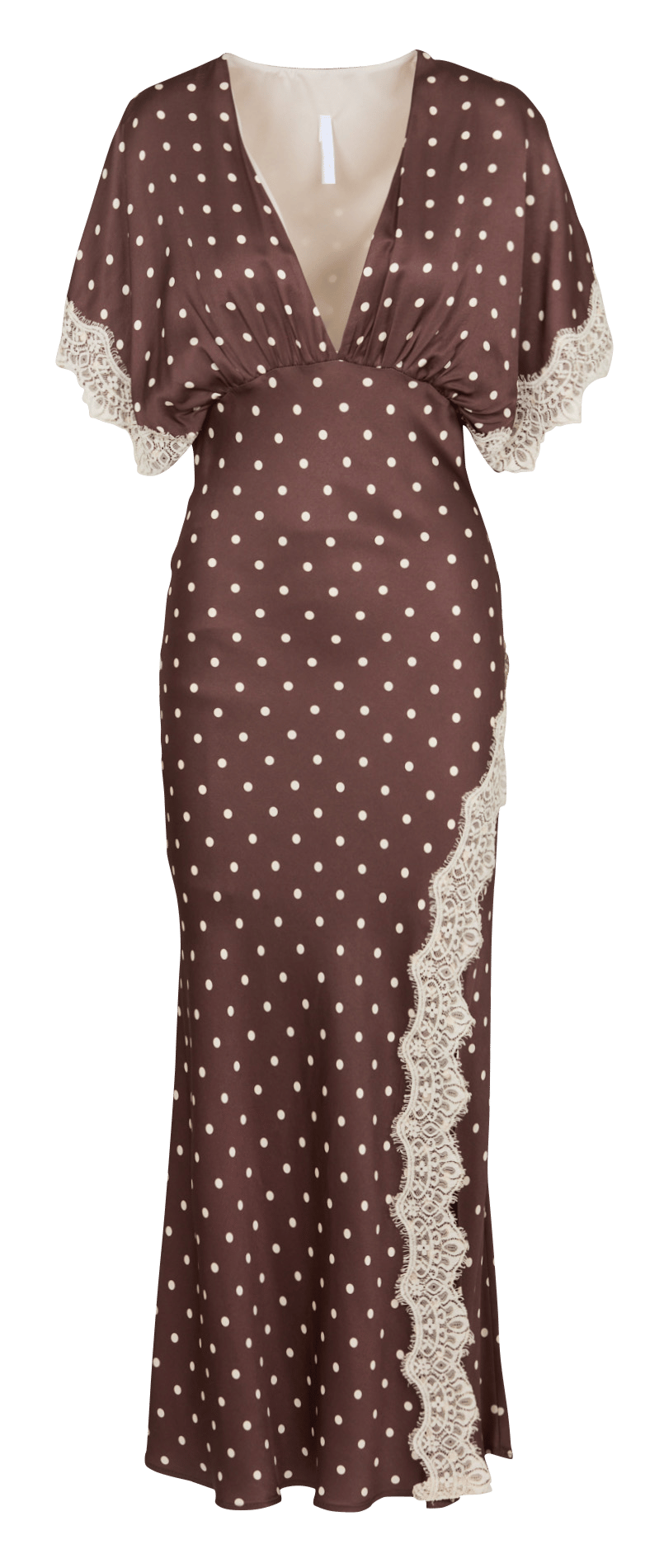 Lange jurk met V-hals IMPERIAL Bruin