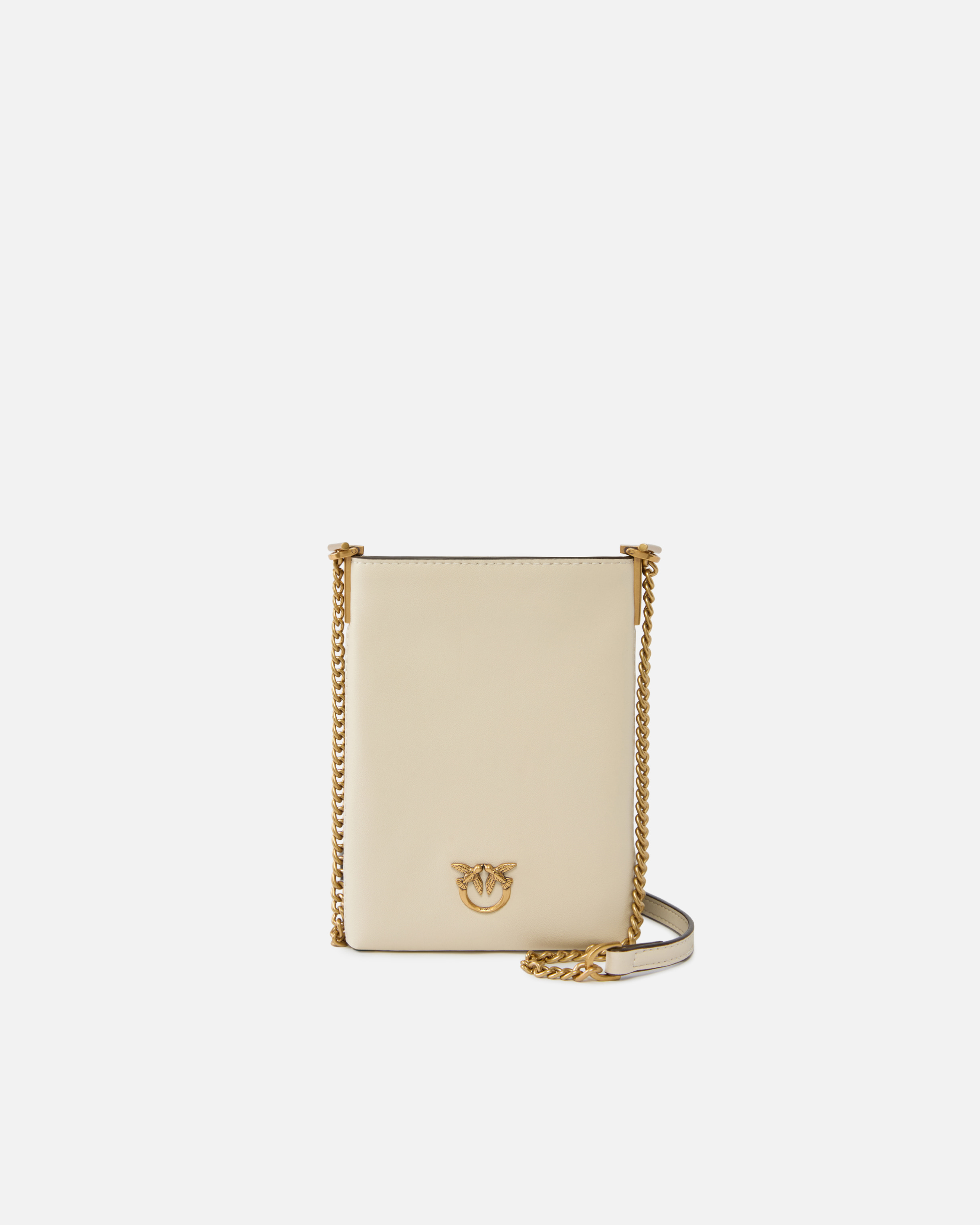 Leather smartphone case with shoulder strap PINKO