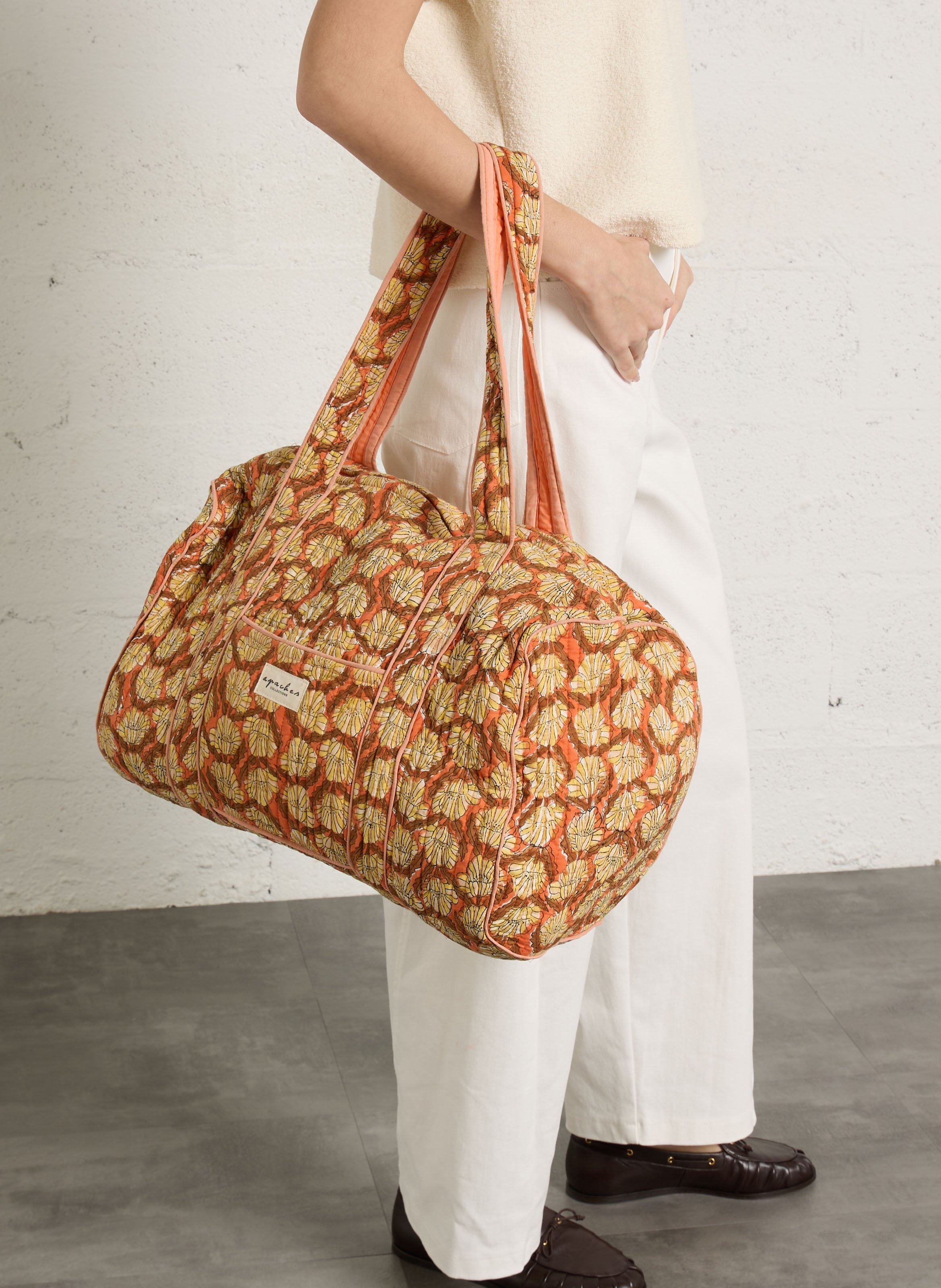 Bedruckte Tasche aus gesteppter Baumwolle APACHES COLLECTIONS Rot