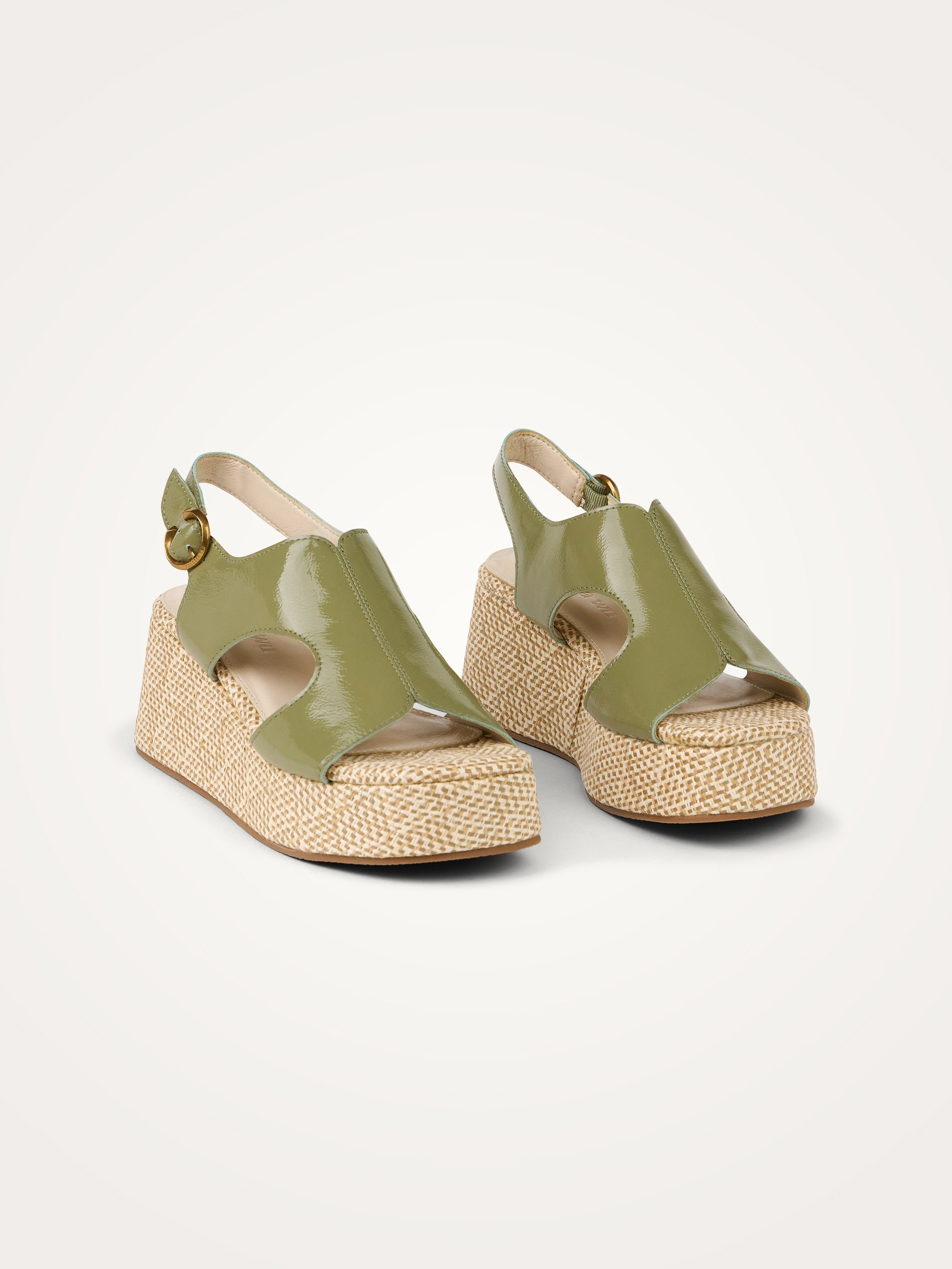 Suede platform sandals with strap VANESSA WU Green