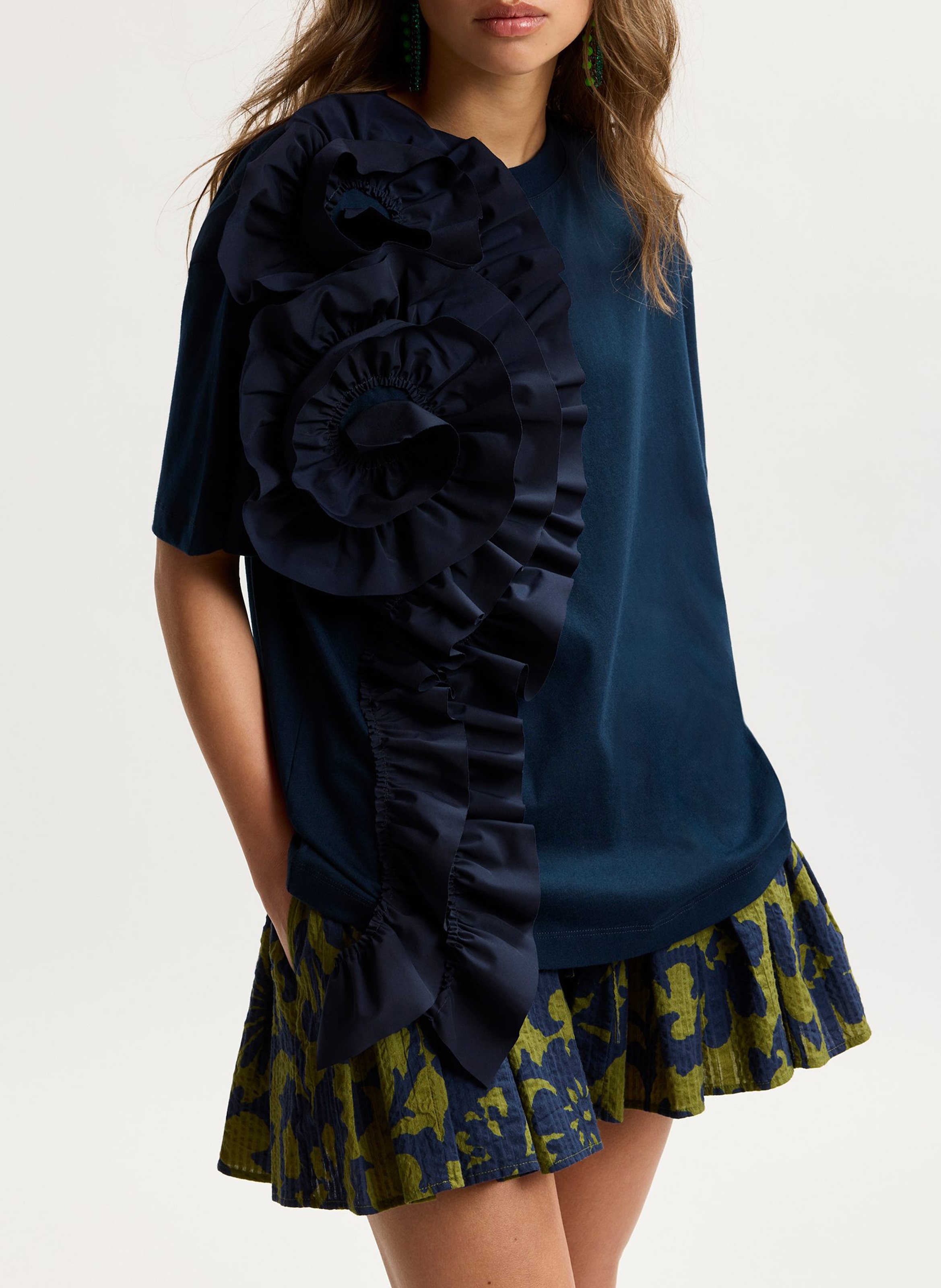 Top de mangas cortas con volantes ESSENTIEL ANTWERP