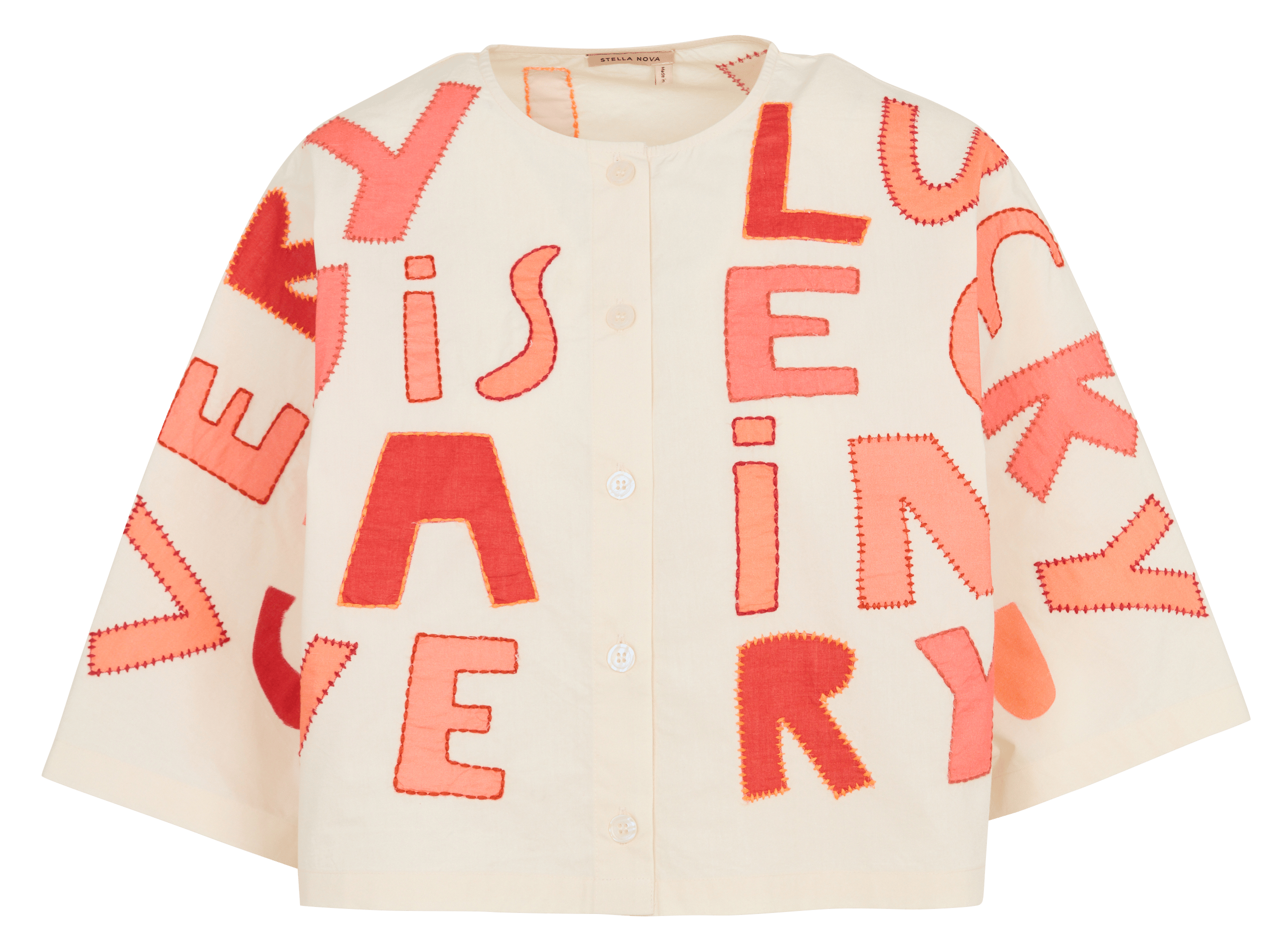 Organic cotton loose-fit shirt STELLA NOVA Red