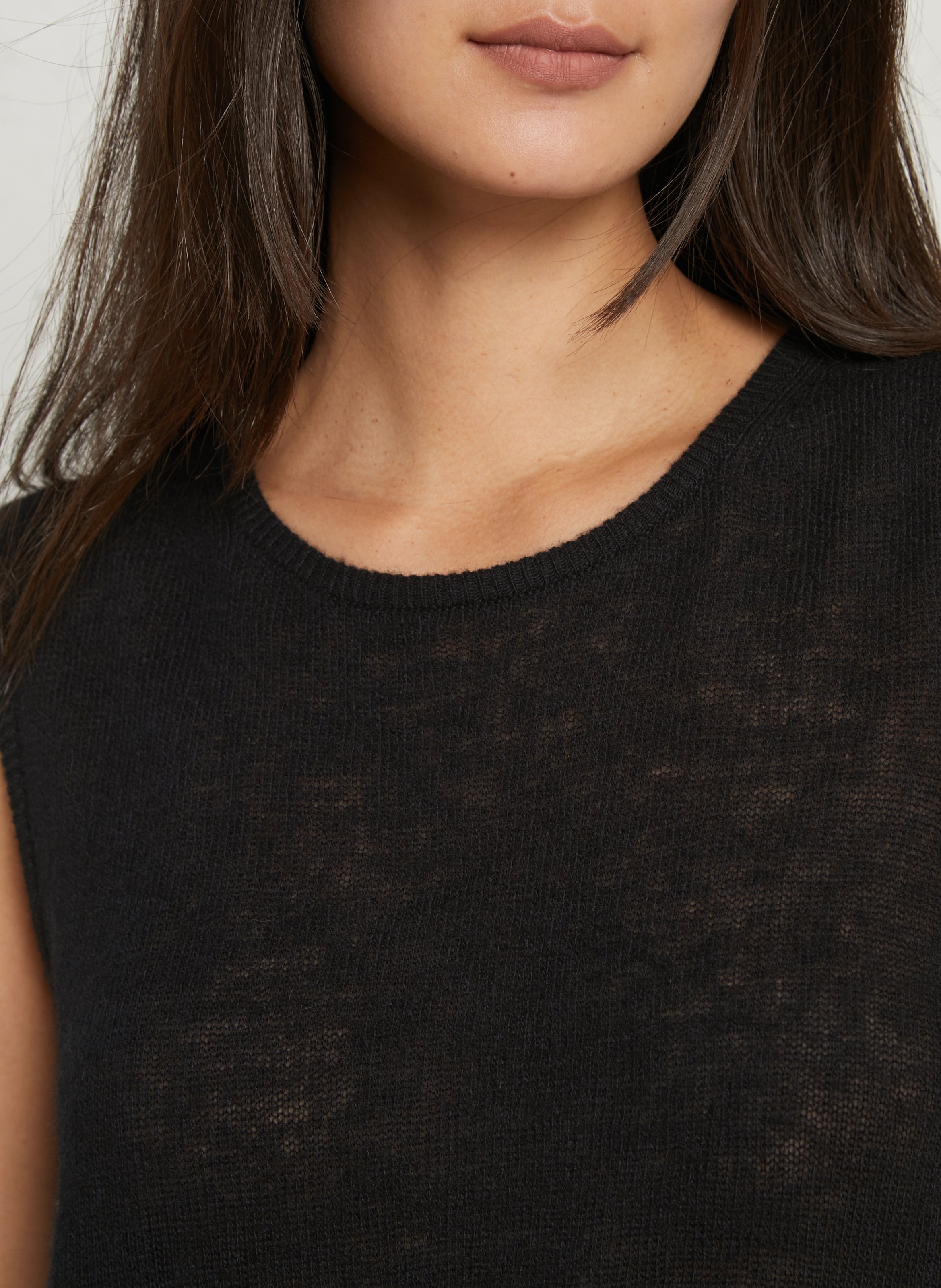 Sleeveless wool-blend sweater AMERICAN VINTAGE Black