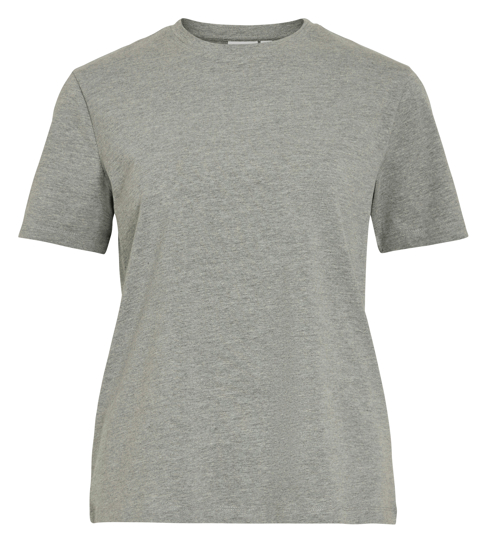 T-shirt met ronde hals - biologische katoenblend VILA Grijs