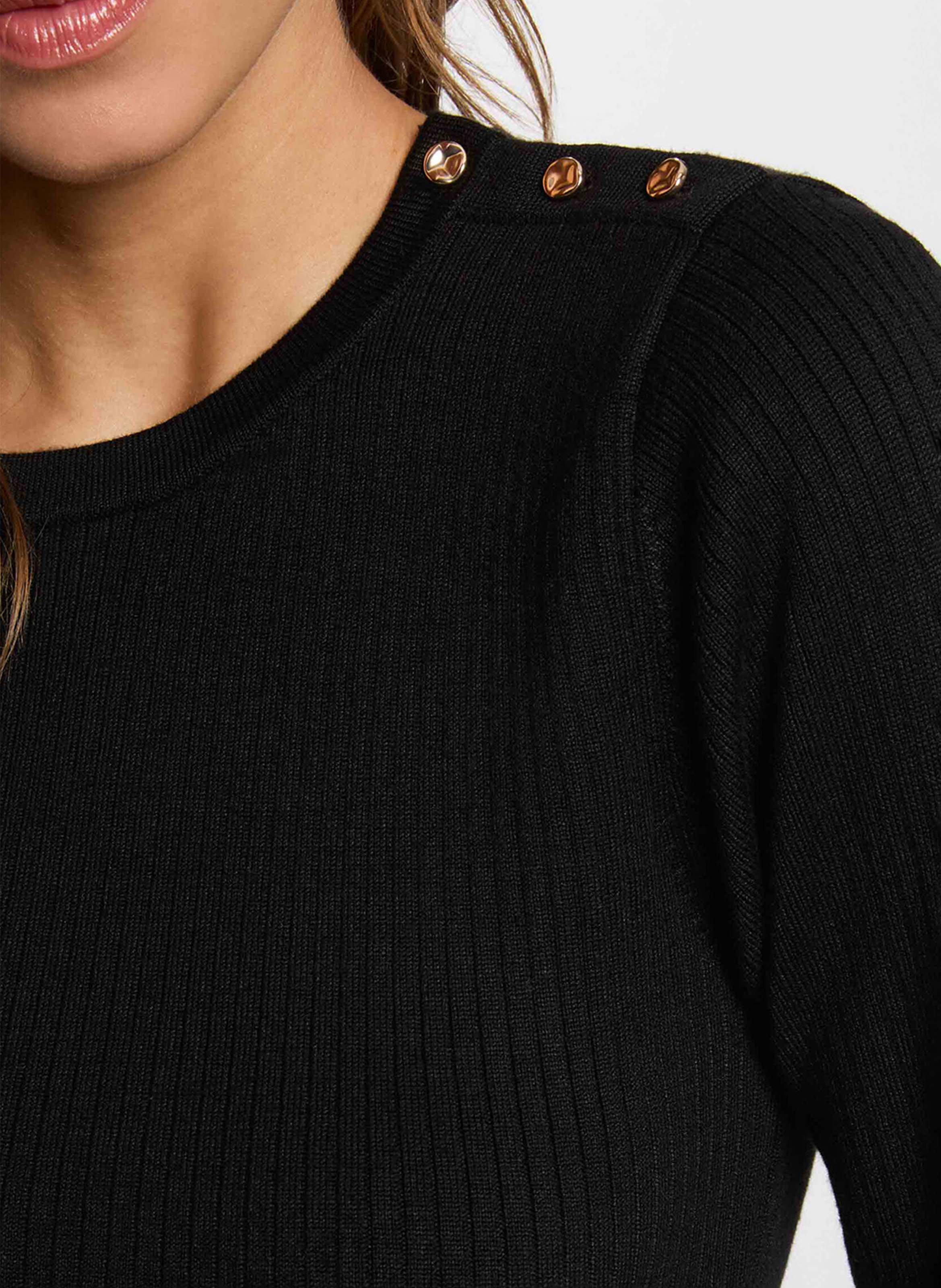Kurzkleid mit Rundhalsausschnitt MORGAN Schwarz