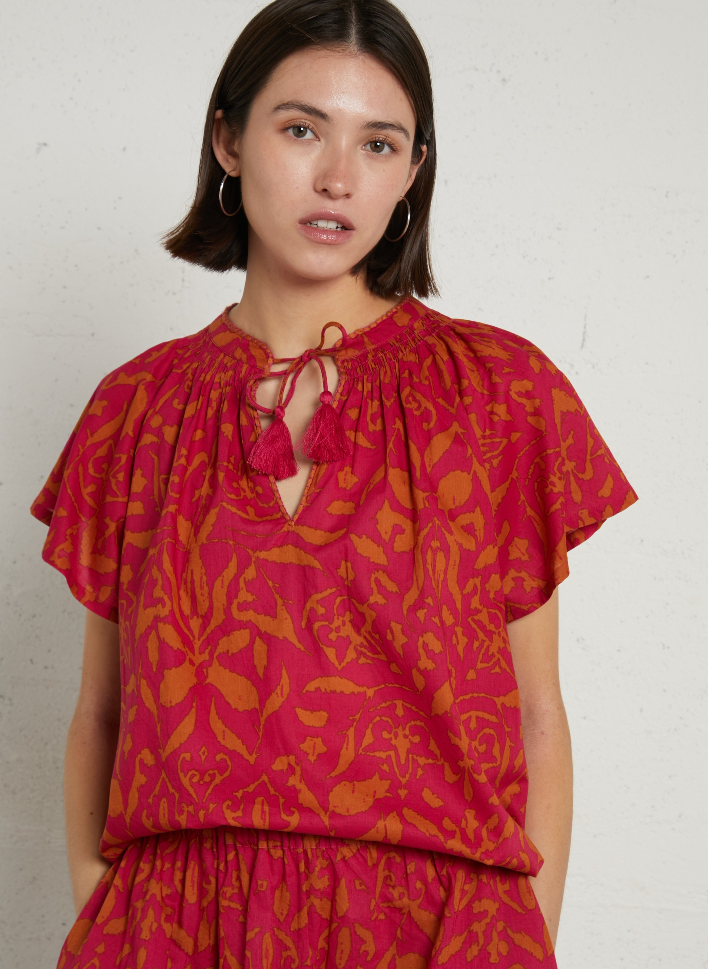 T-shirt manches courtes à imprimé MAISON 123 Rose