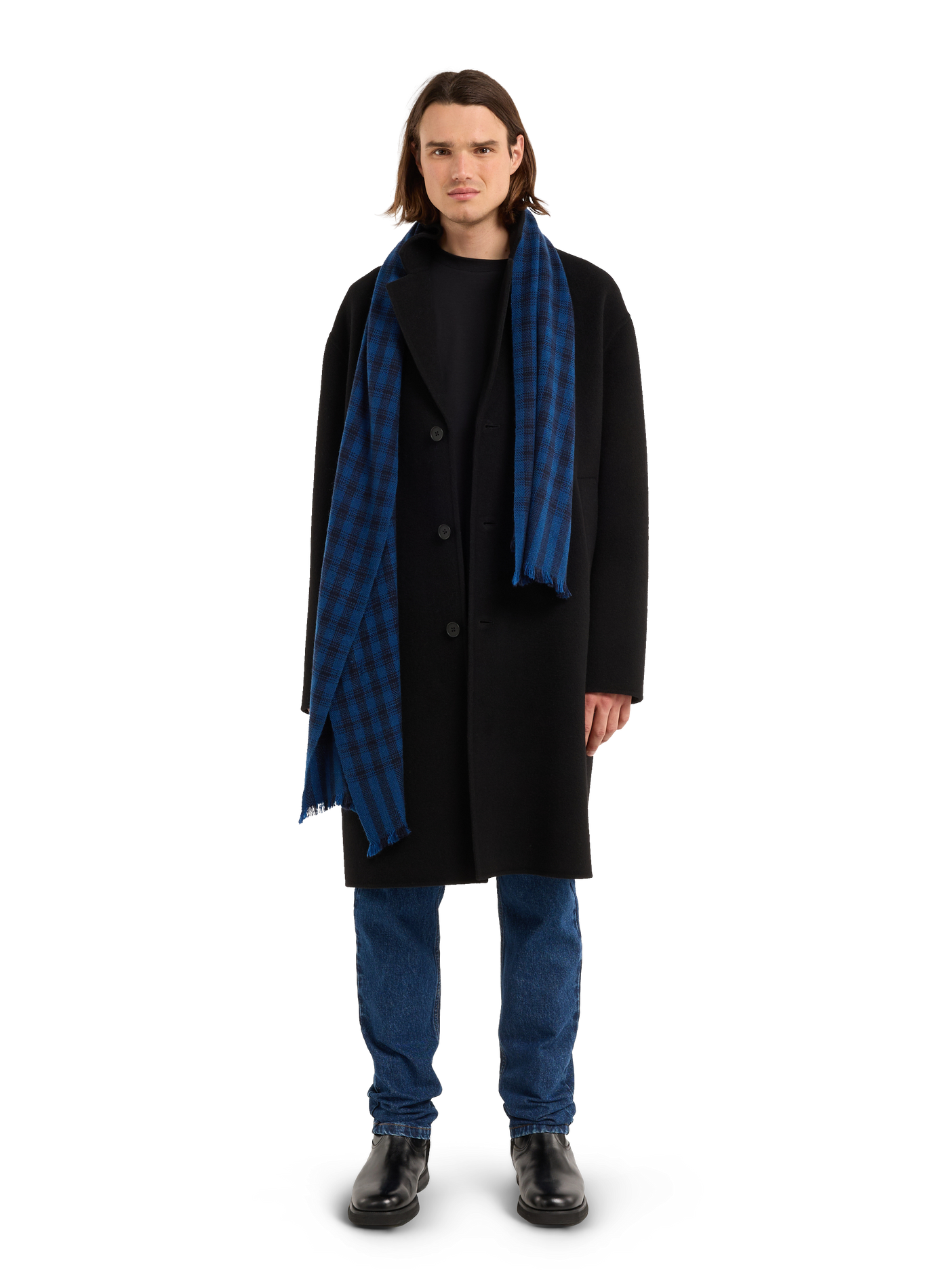 Scarf with frayed edge SAISON 1865 Multicolored