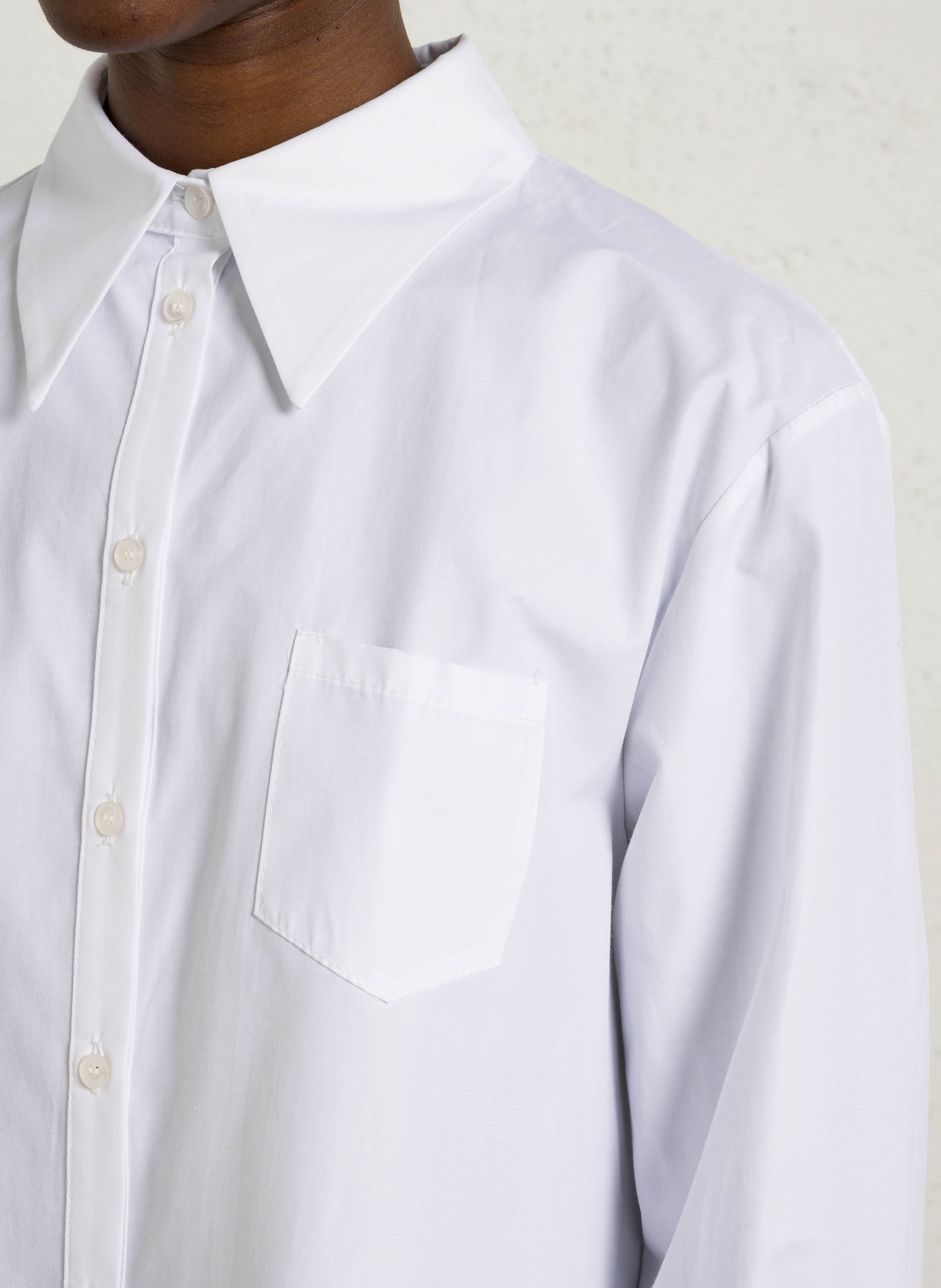 Weite kurze Bluse mit langen Ärmeln IMPERIAL Weiss