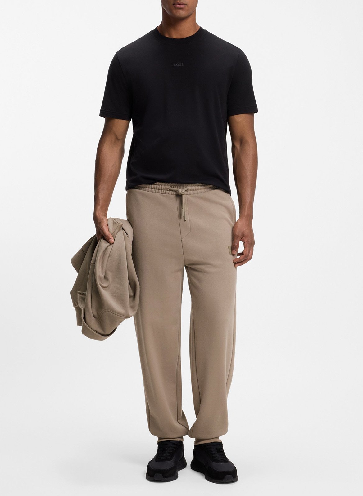 Straight cotton-blend joggers BOSS Khaki