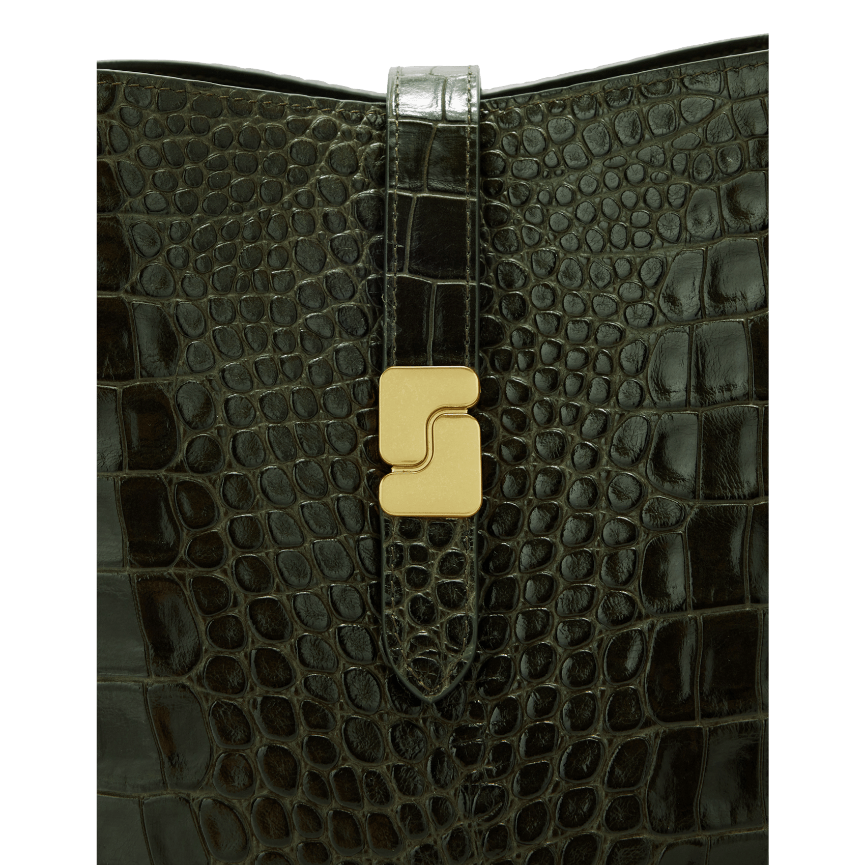 Schultertasche aus Leder SOEUR Grun