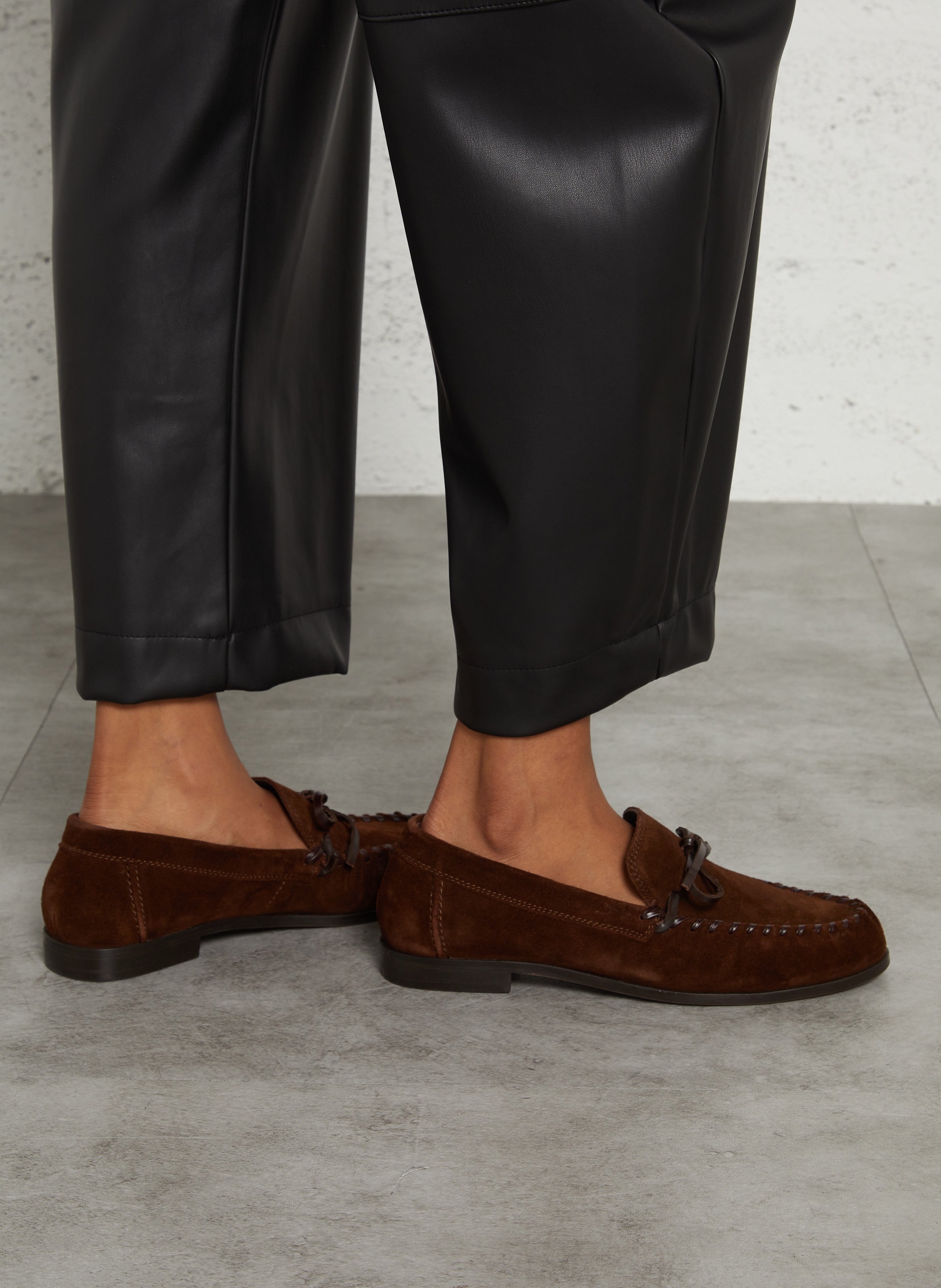 Leather loafers BOCAGE Brown
