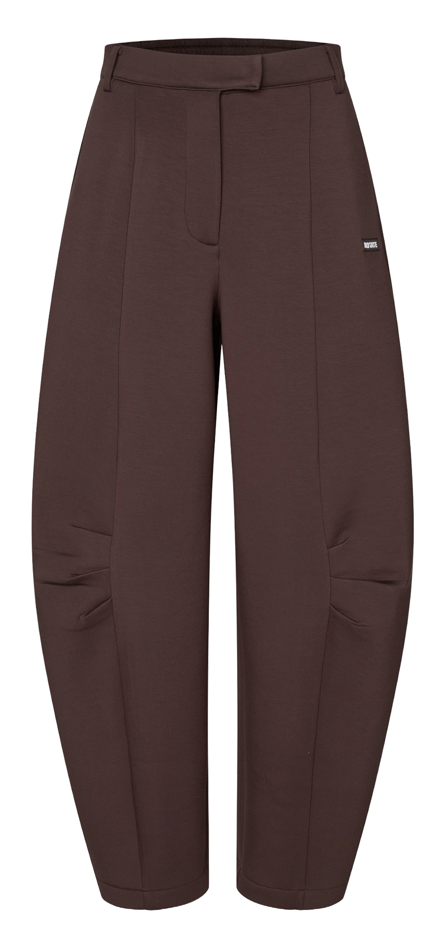 Effen ballonbroek met hoge taille ROTATE Bruin
