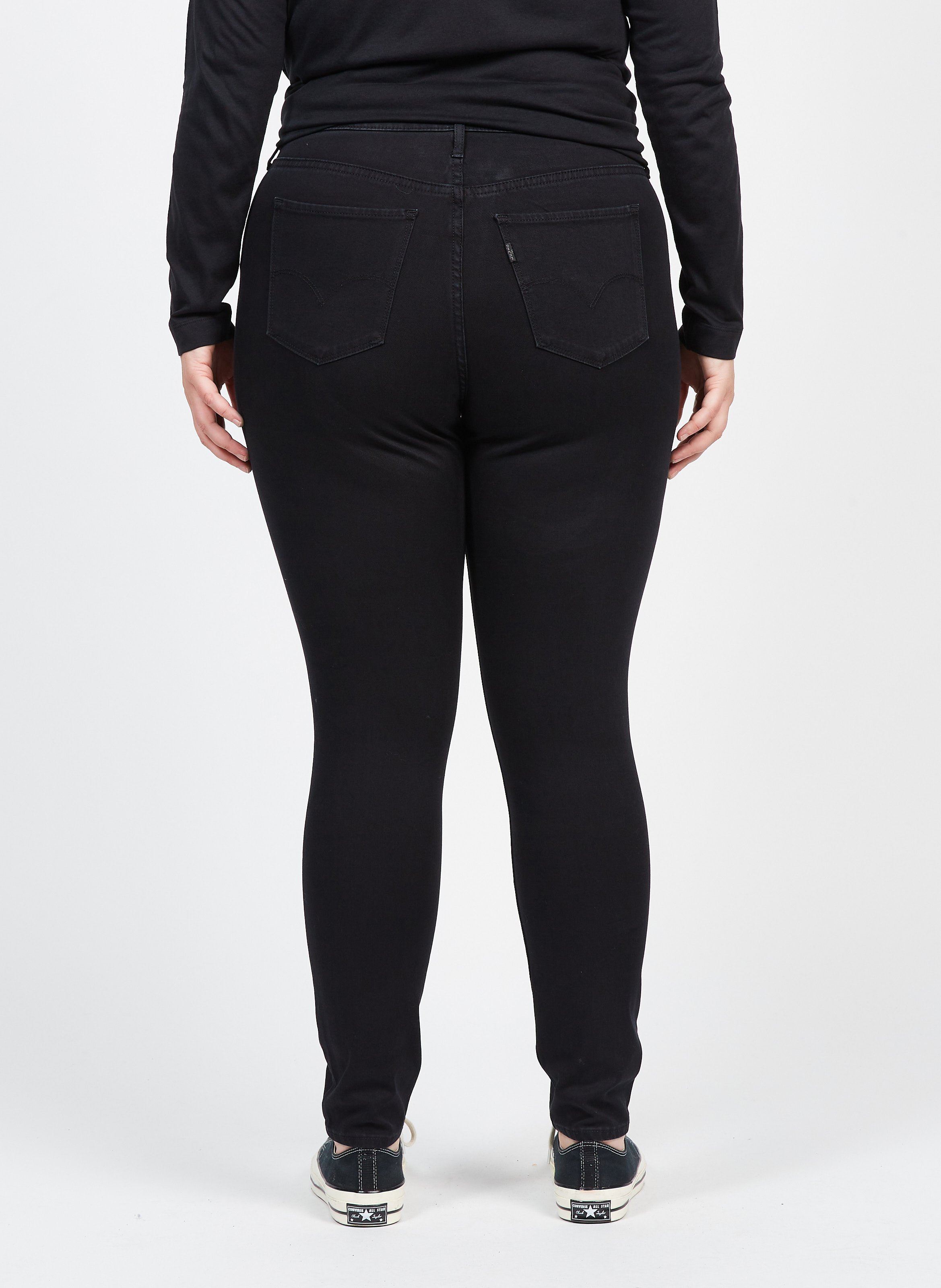 High-waisted skinny jeans LEVI'S Black