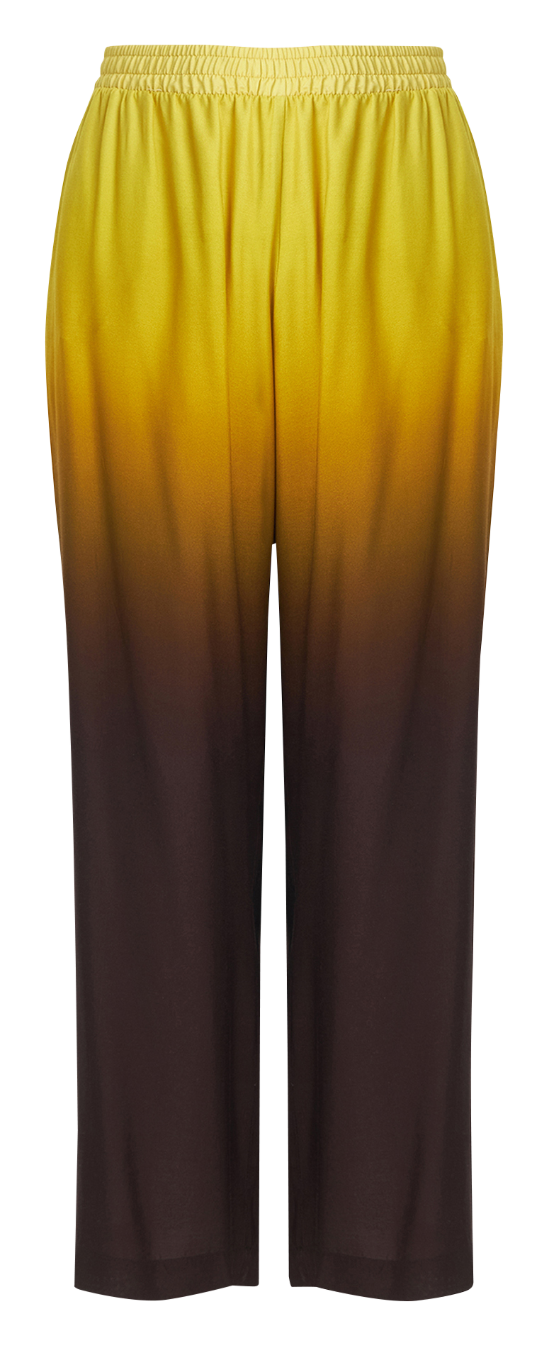 Wide-leg high-waisted pants in graduated shades MAT FASHION Yellow