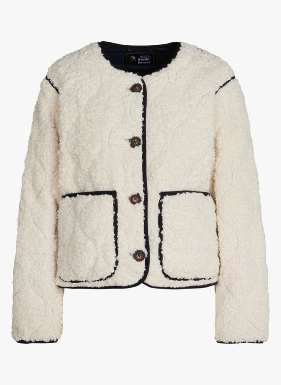 Blue Short faux fur coat