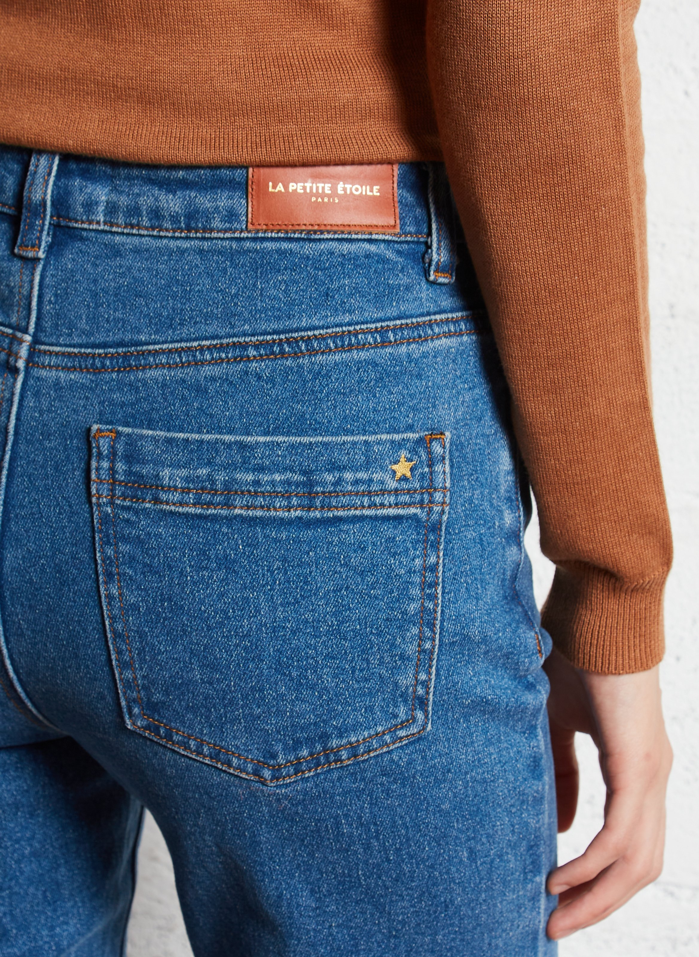 Jean droit en coton mélangé LA PETITE ETOILE Bleu