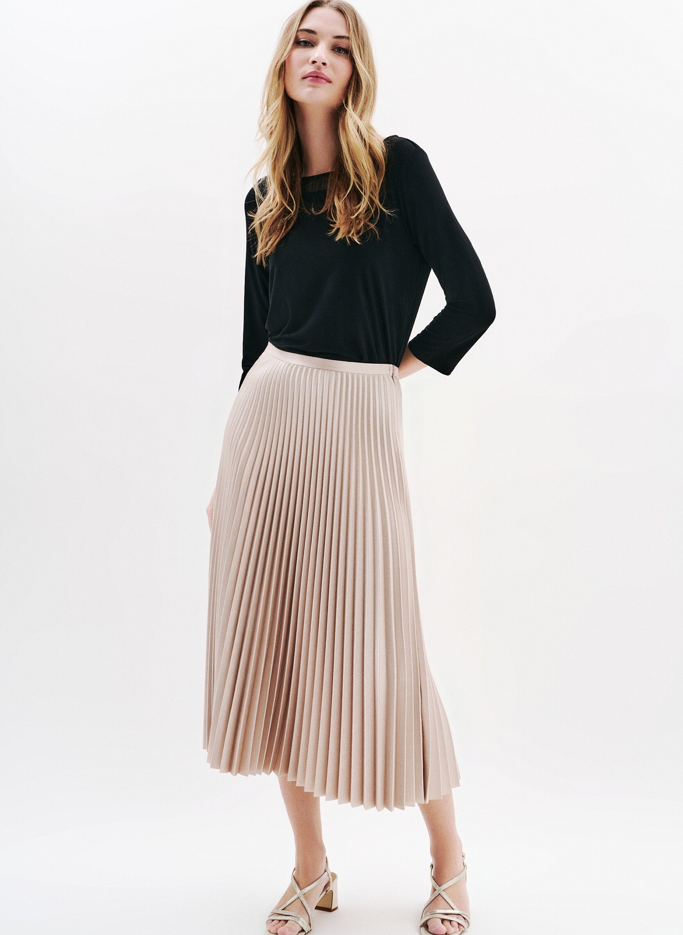 Top col rond  CAROLL Noir