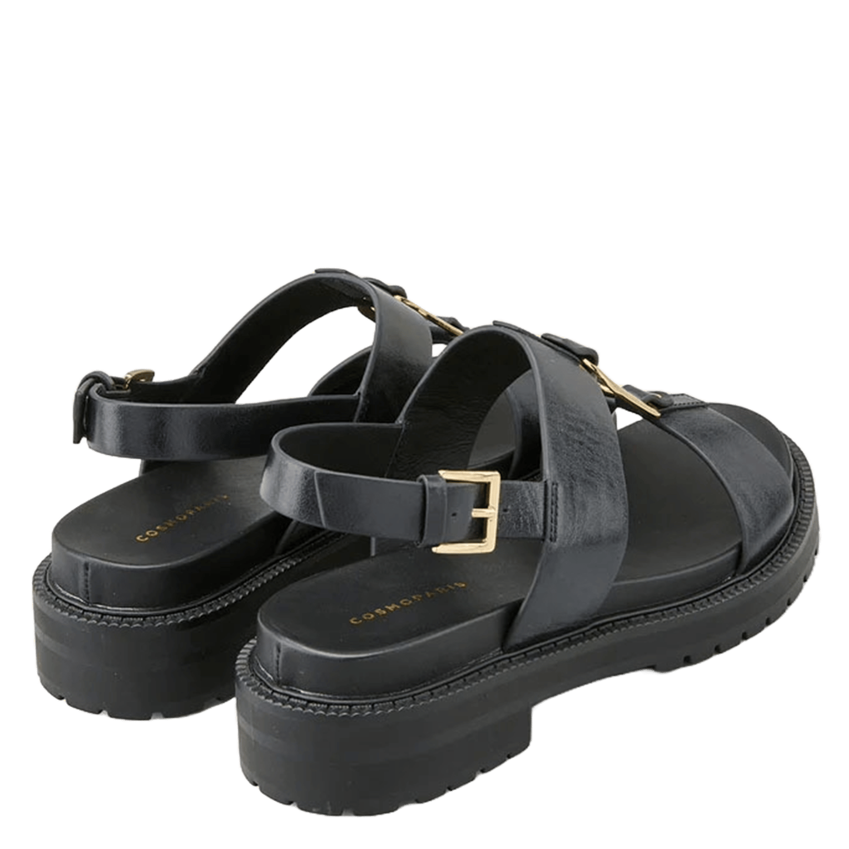 Sandales en cuir COSMOPARIS Noir