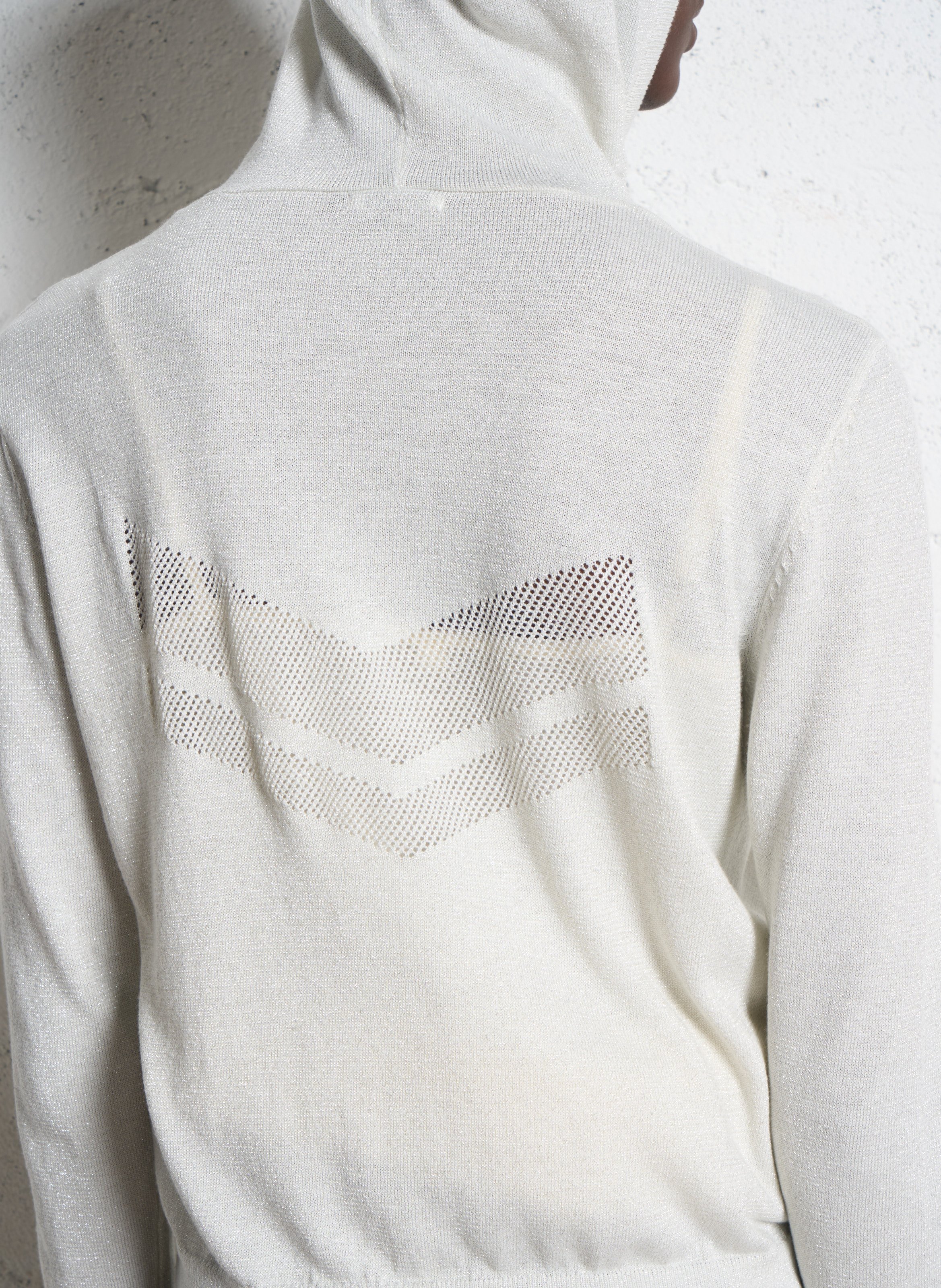 Zipped hooded cardigan IKKS White