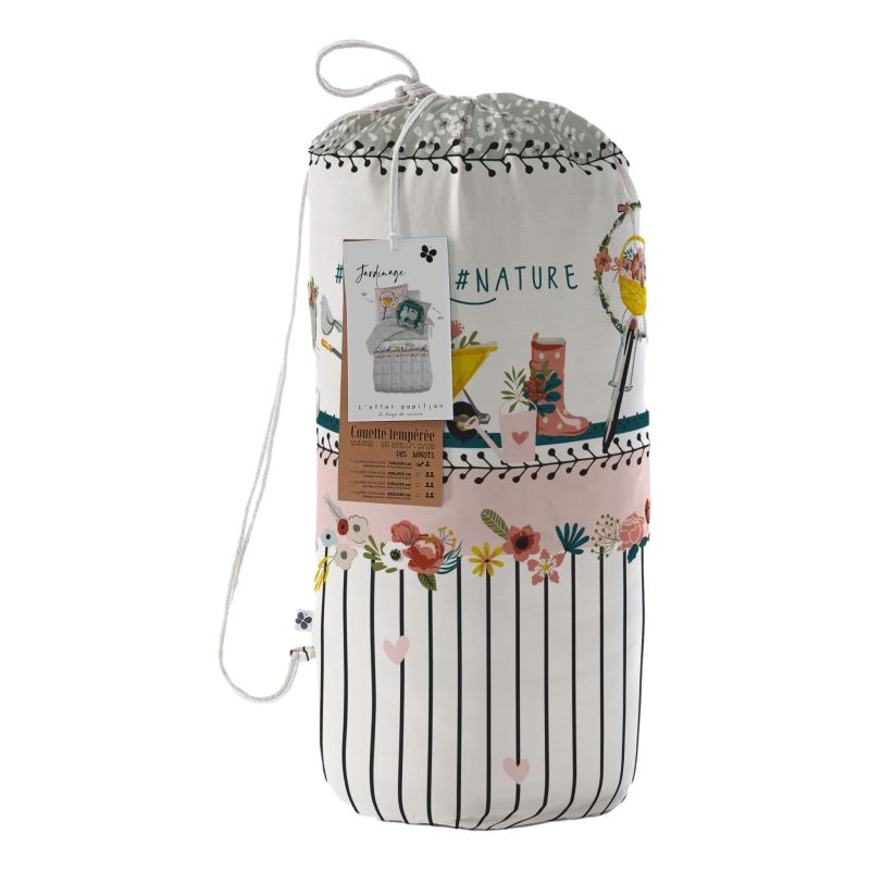 Printed 100% cotton duvet L'EFFET PAPILLON Multicolored