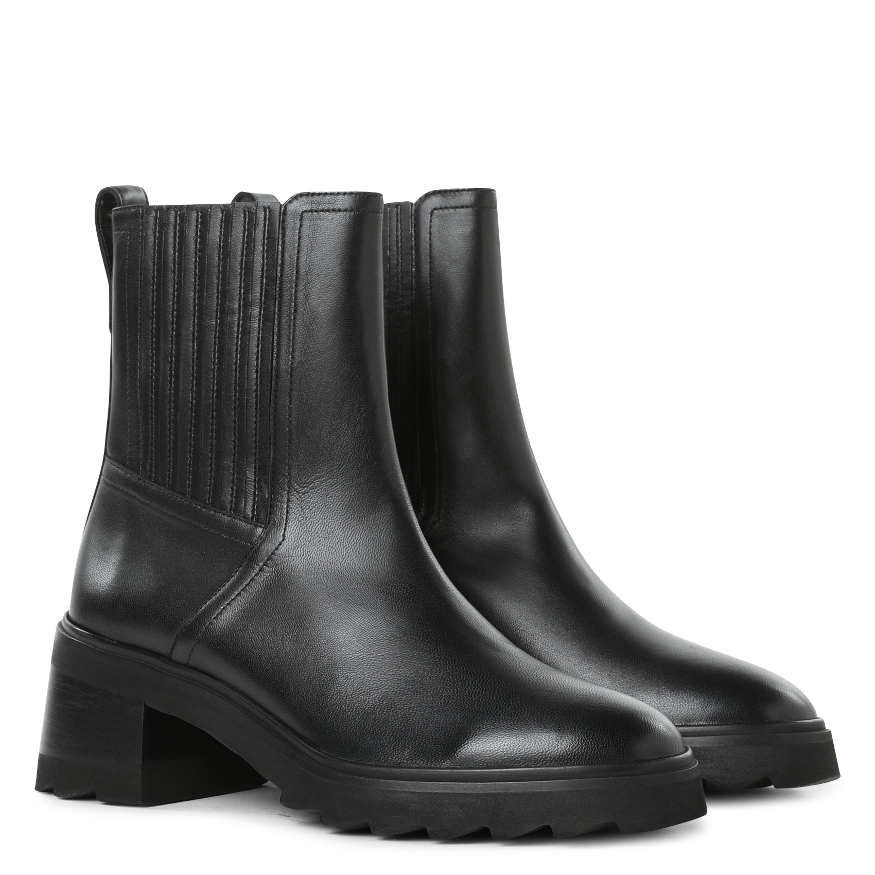 Bottines à talons en cuir BOBBIES Noir