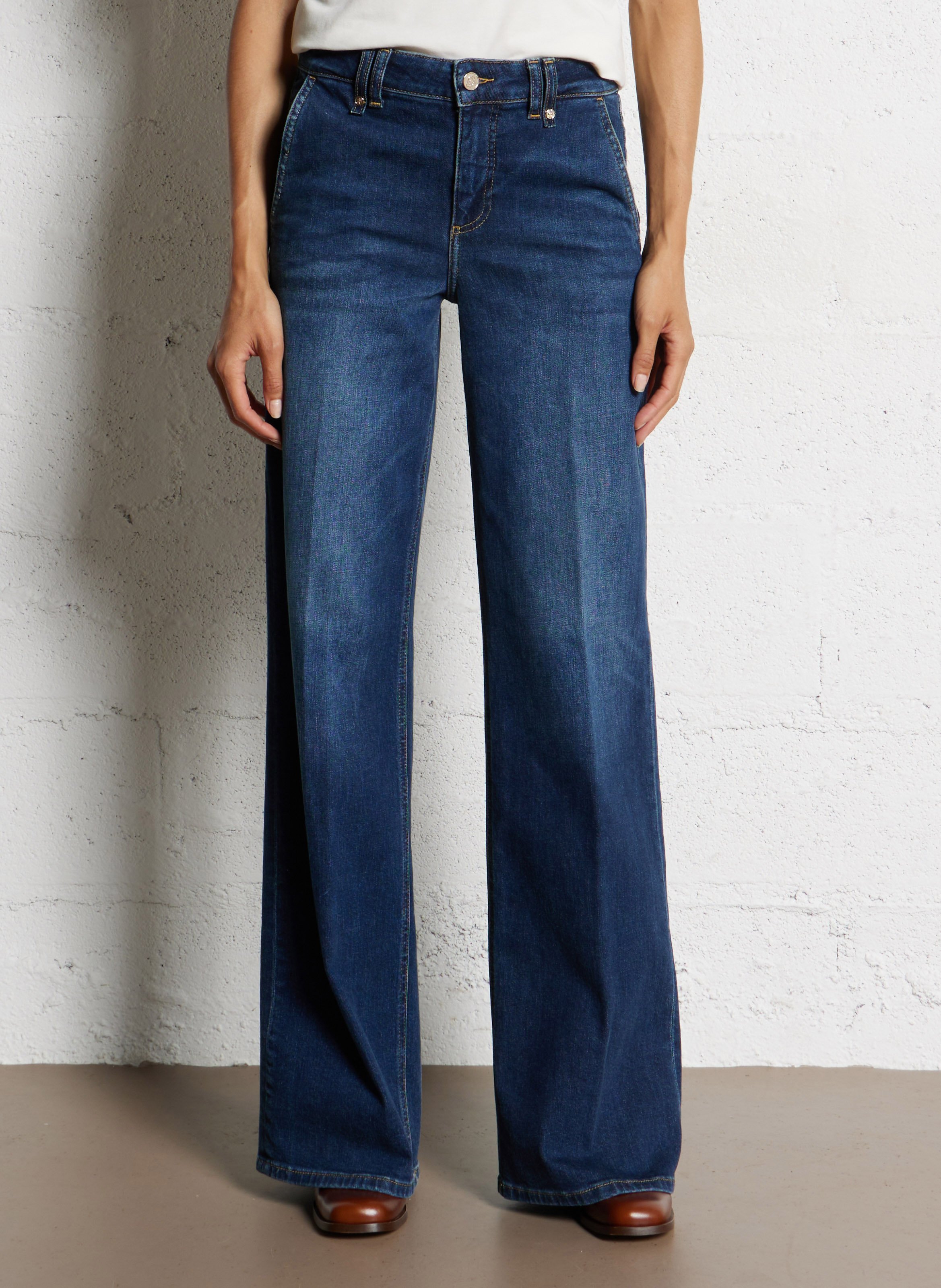 Flared jeans - katoenblend LIU JO Blauw