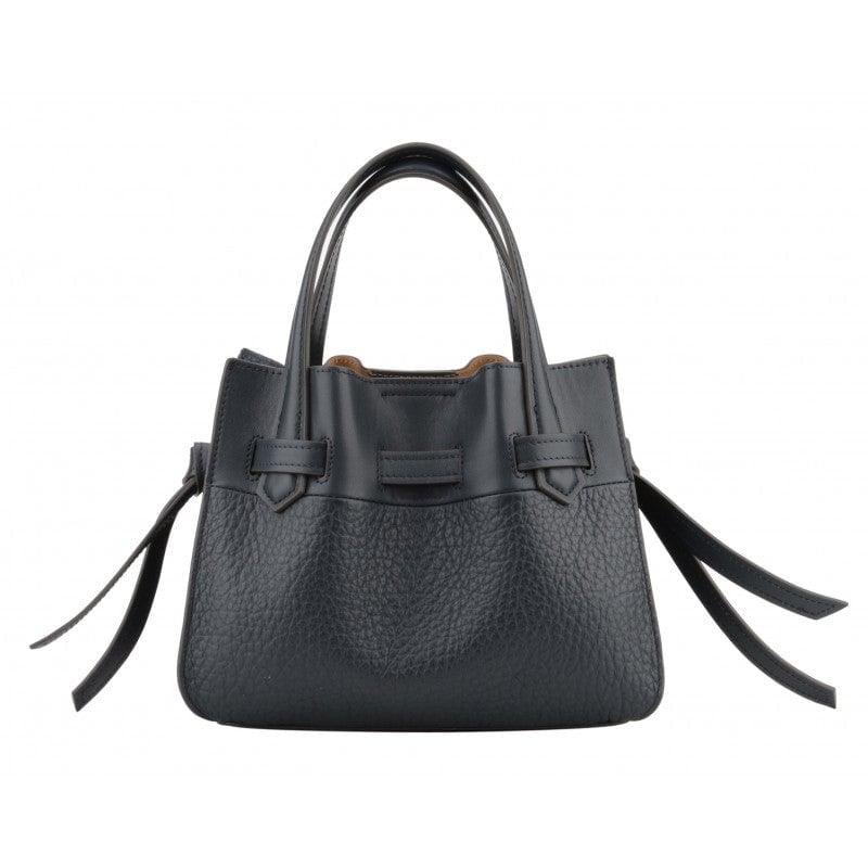 Handbag - cowhide leather POURCHET Blue