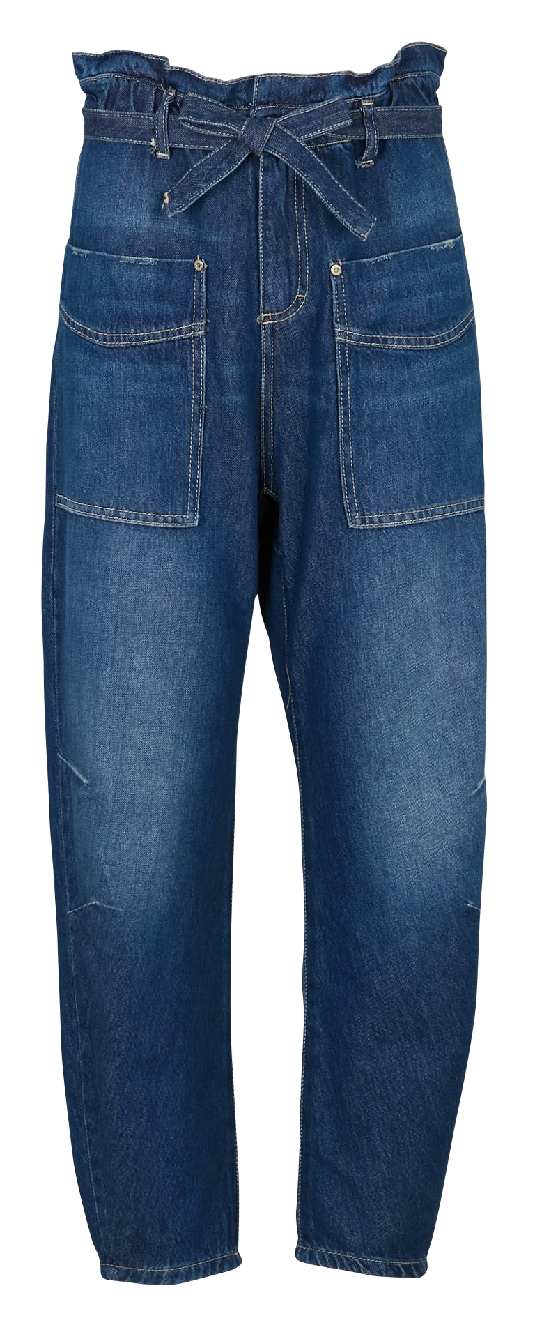 Jean droit délavé PLEASE Bleu