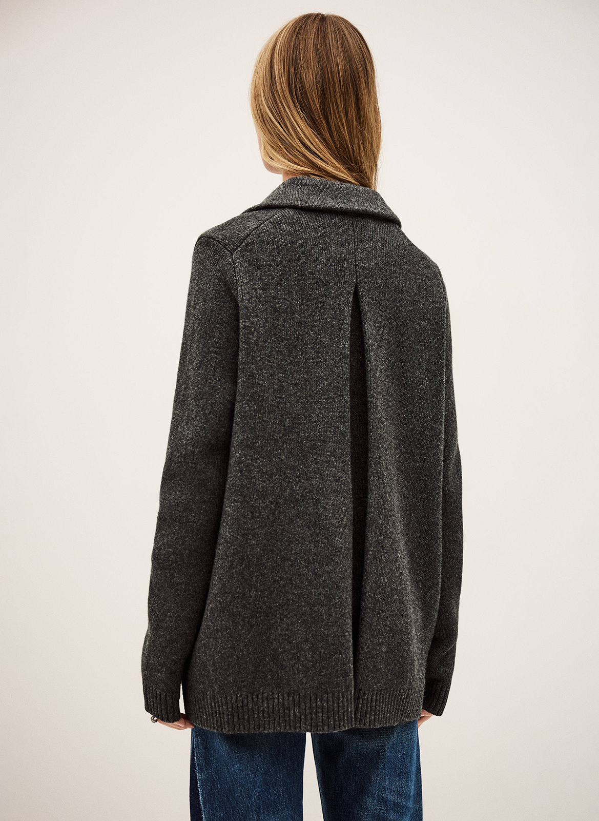 Straight buttoned wool blend vest BA&SH Black