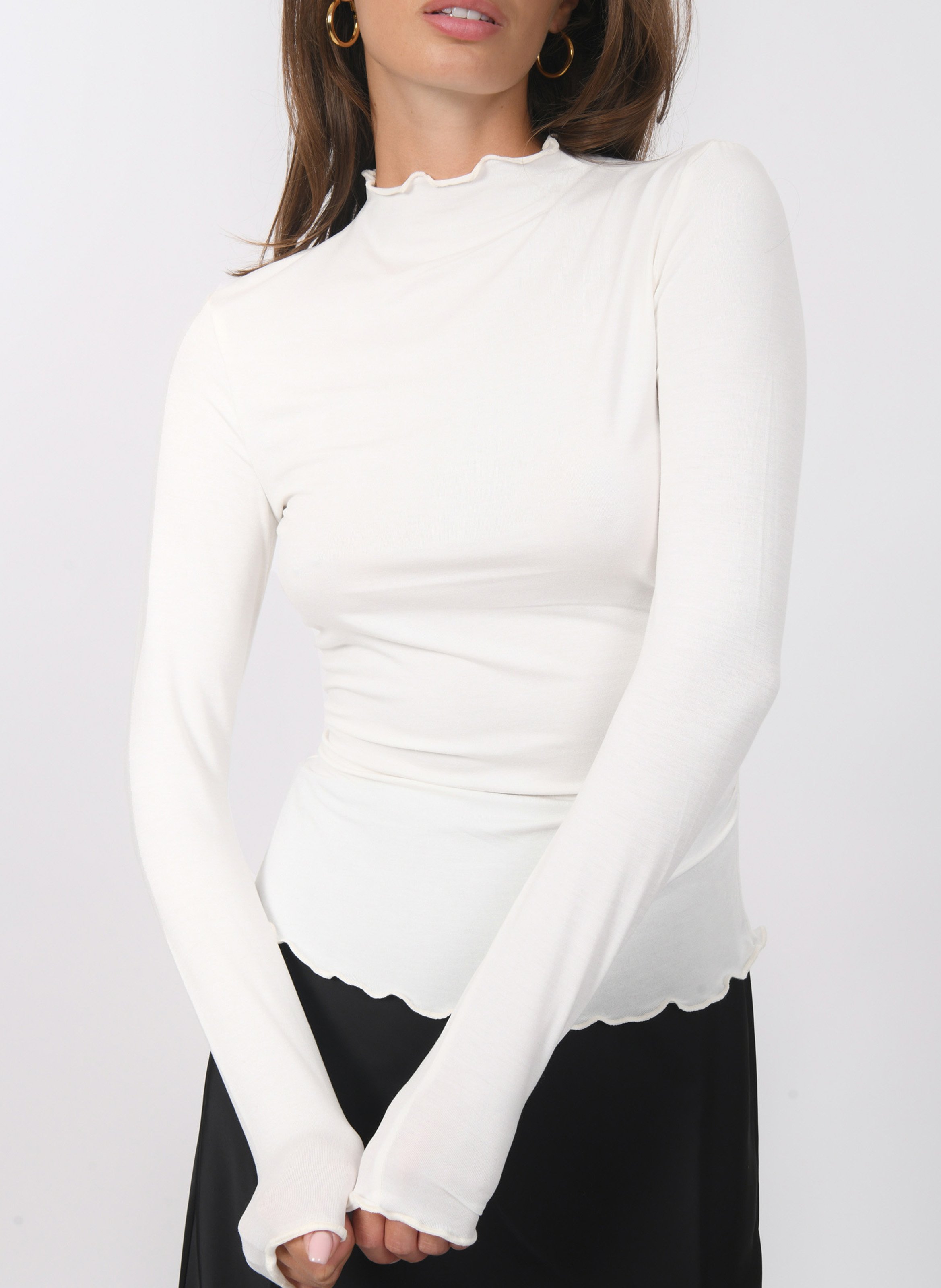 Tee-shirt ajusté effet drapé uni KOOKAI