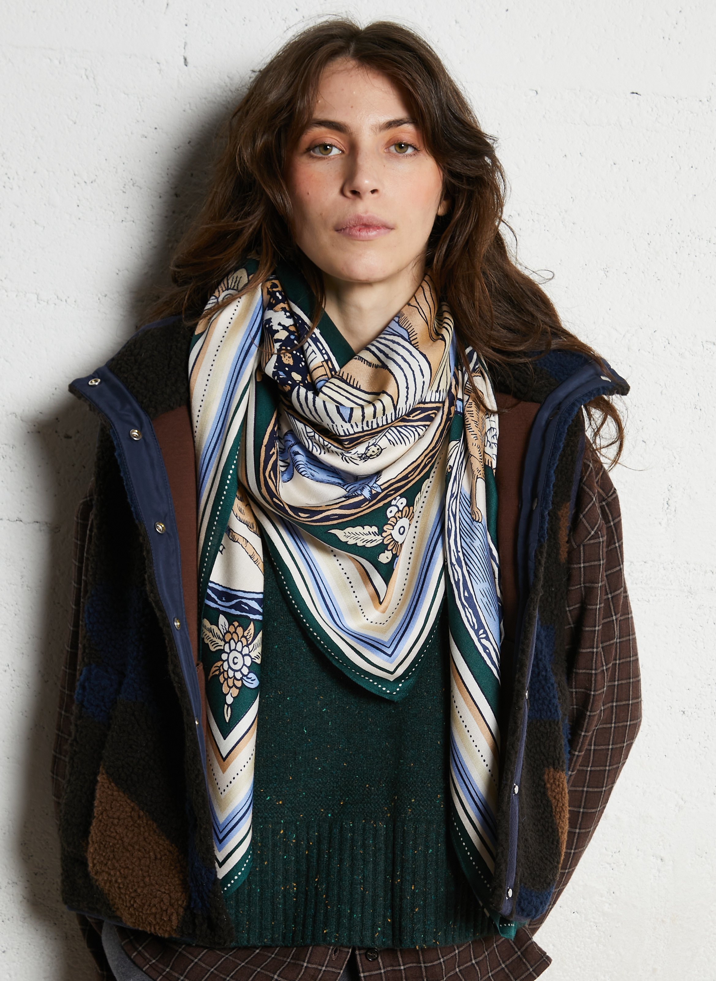 Silk-blend scarf INOUI EDITIONS