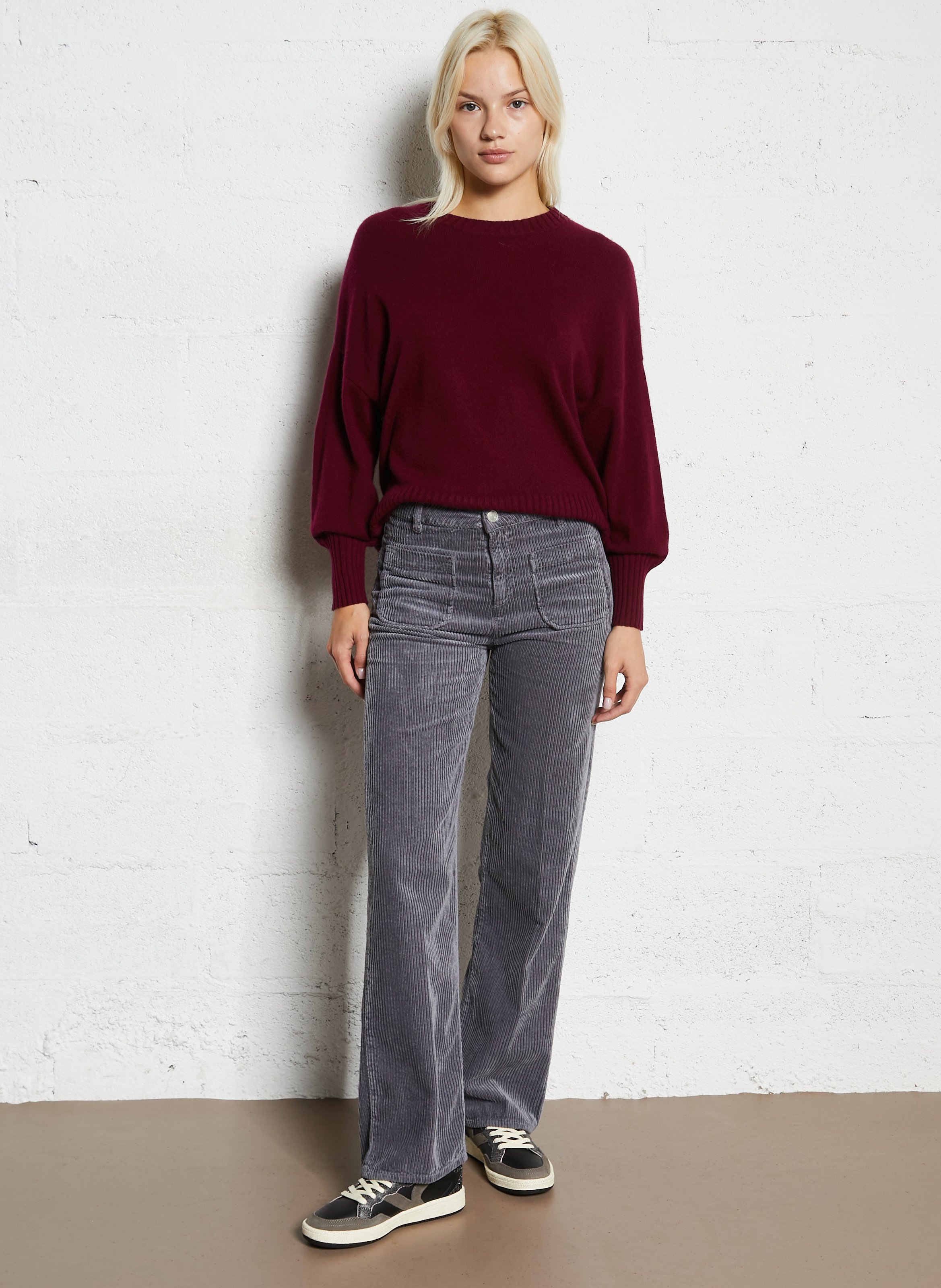 Flared broek van corduroy ACQUAVERDE Grijs