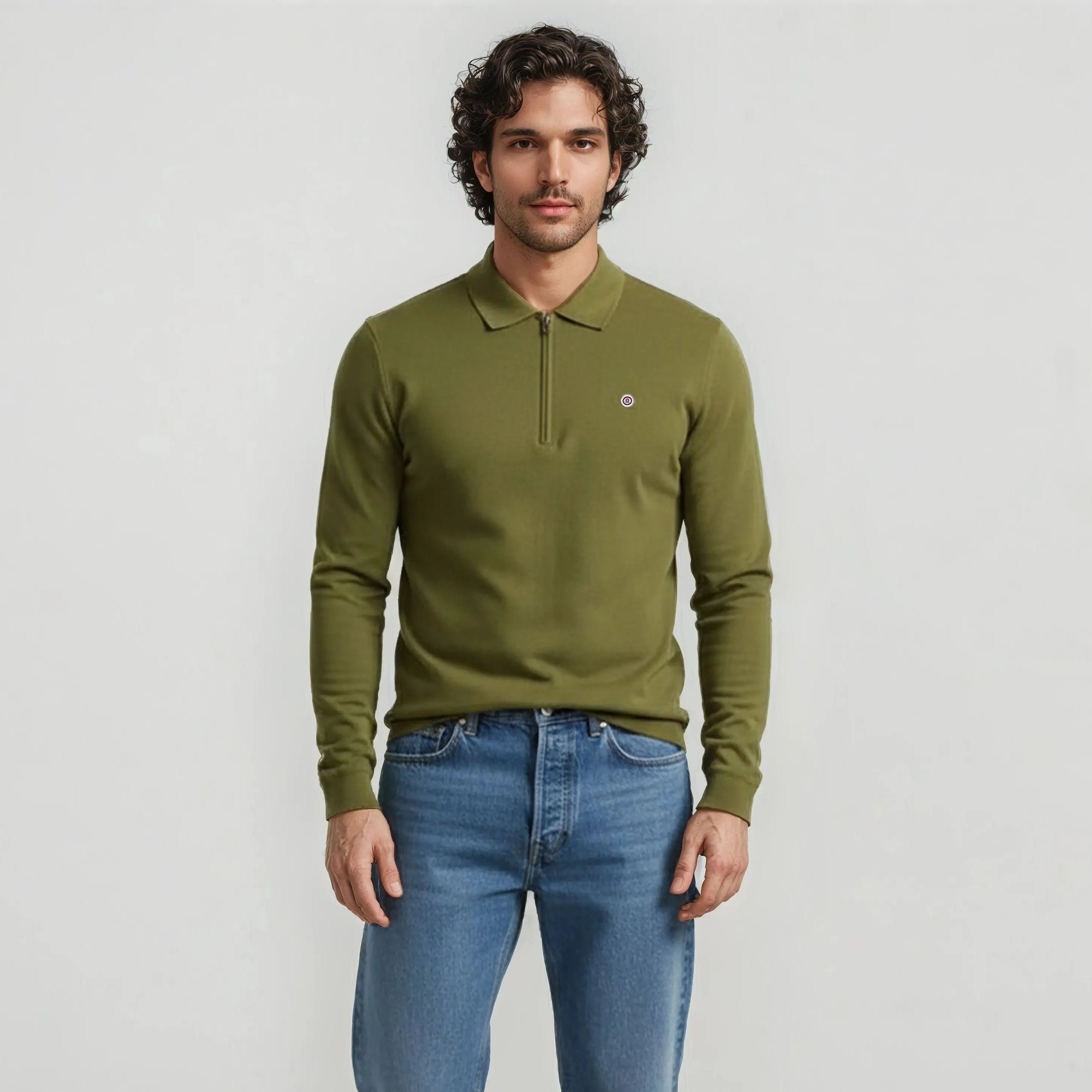 Long-sleeved rugby jersey SERGE BLANCO Brown