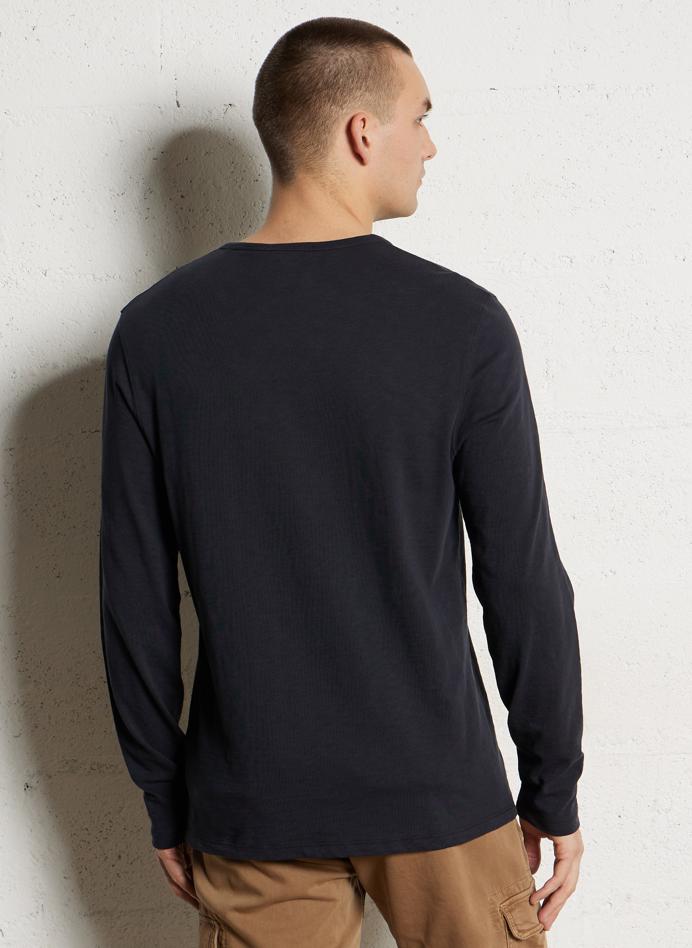 Tee-shirt droit col rond en coton EDEN PARK Bleu