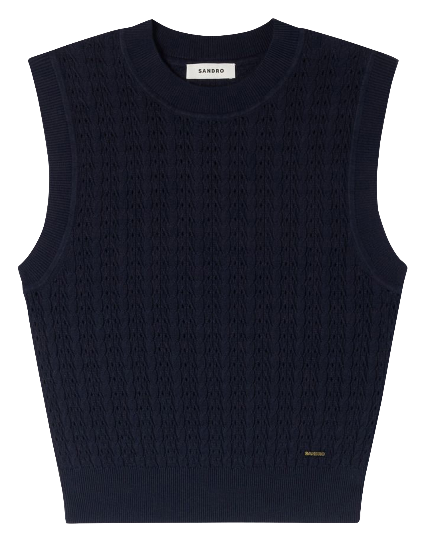 Pull col rond  SANDRO Bleu