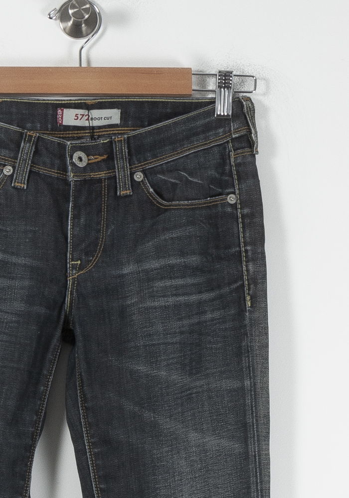 Cropped slim jeans with studs LEVI'S - Seconde main Grey