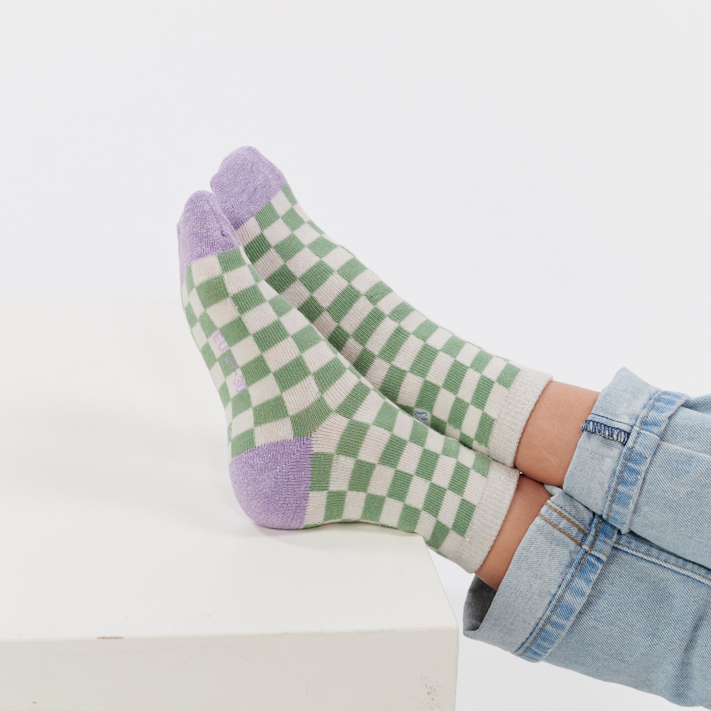 Checked socks BILLYBELT White