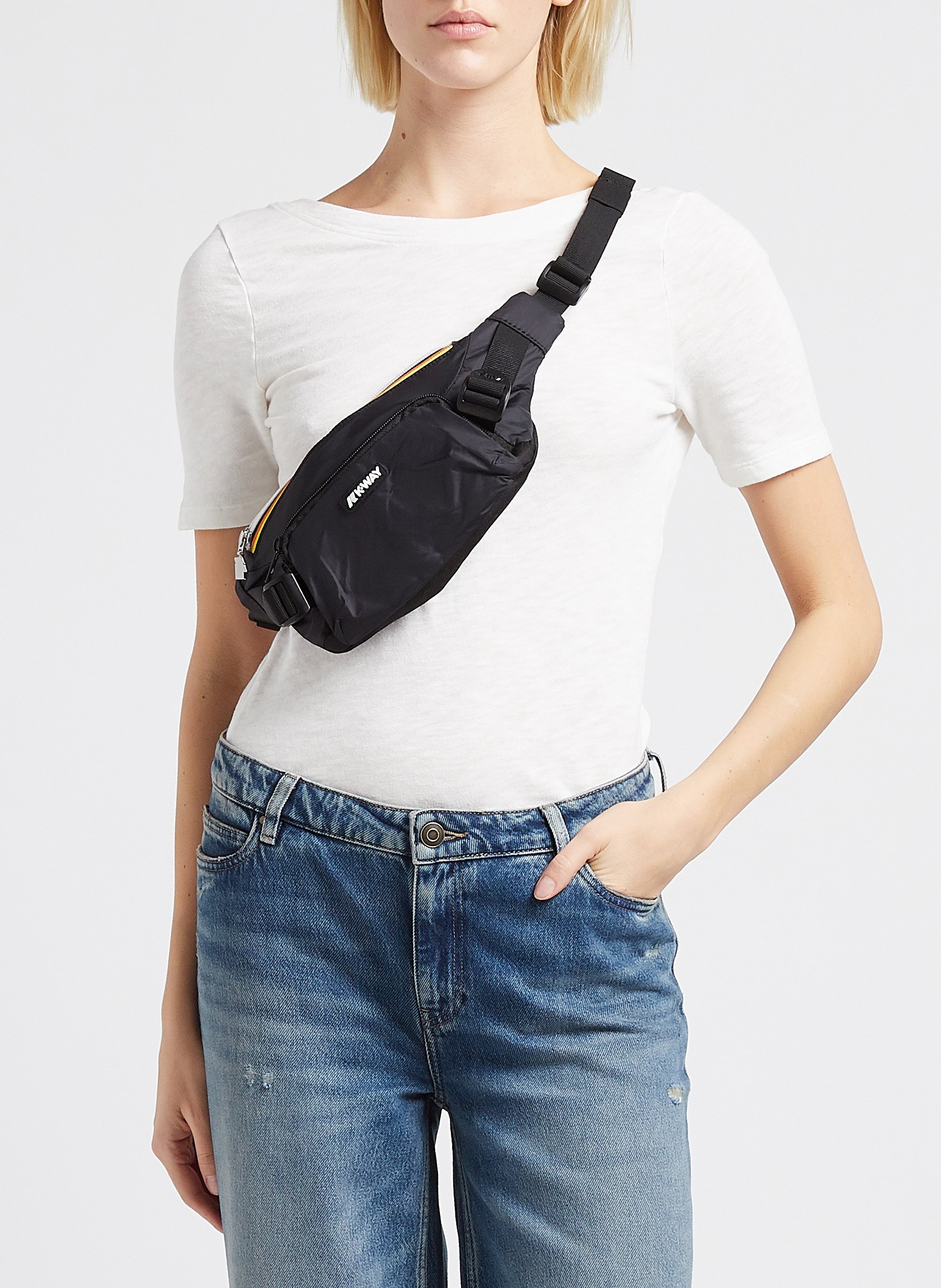 Hüfttasche aus wasserdichtem Nylon K-WAY Schwarz