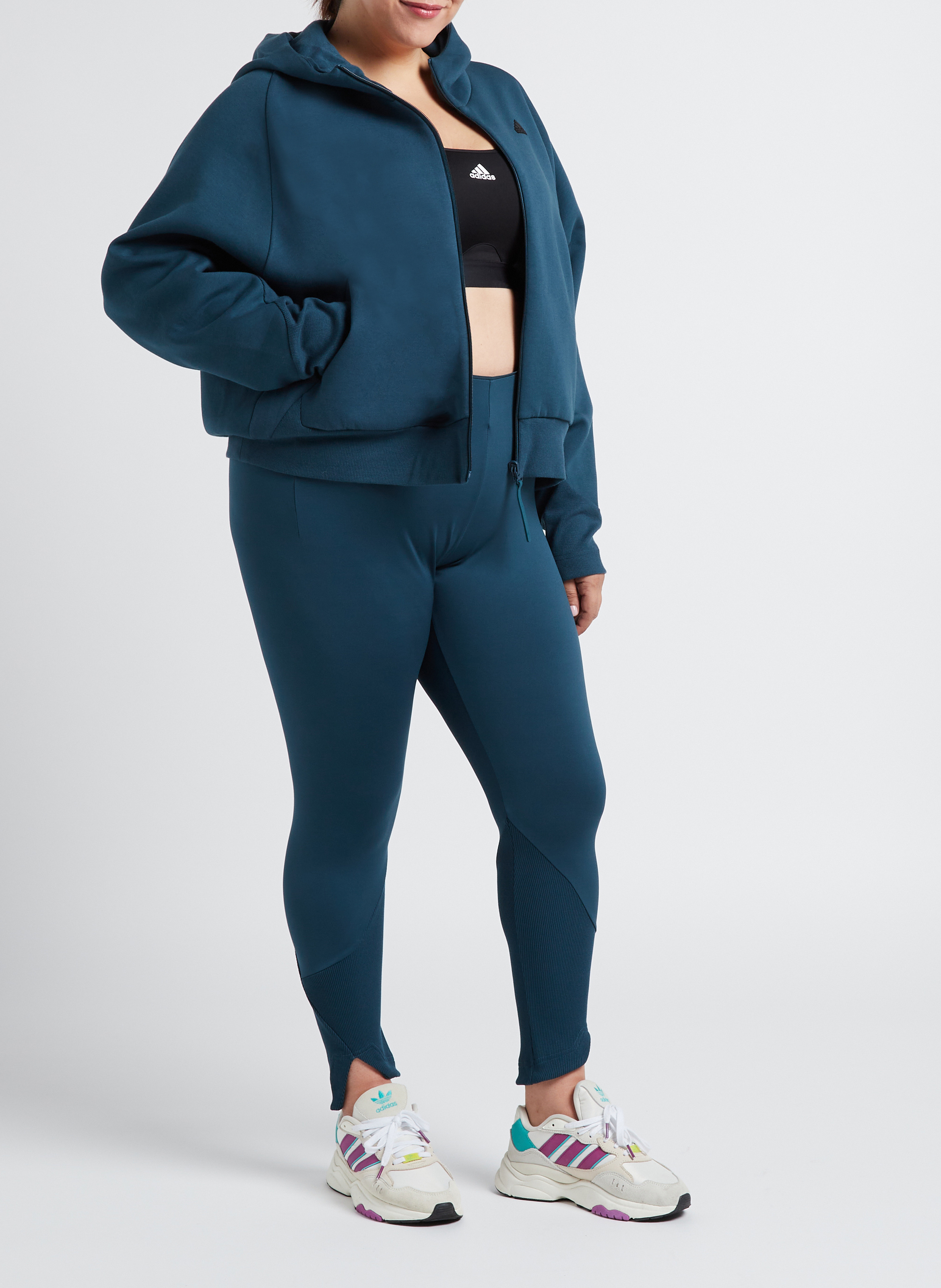 Kapuzenjacke mit Rundhalskragen ADIDAS Blau