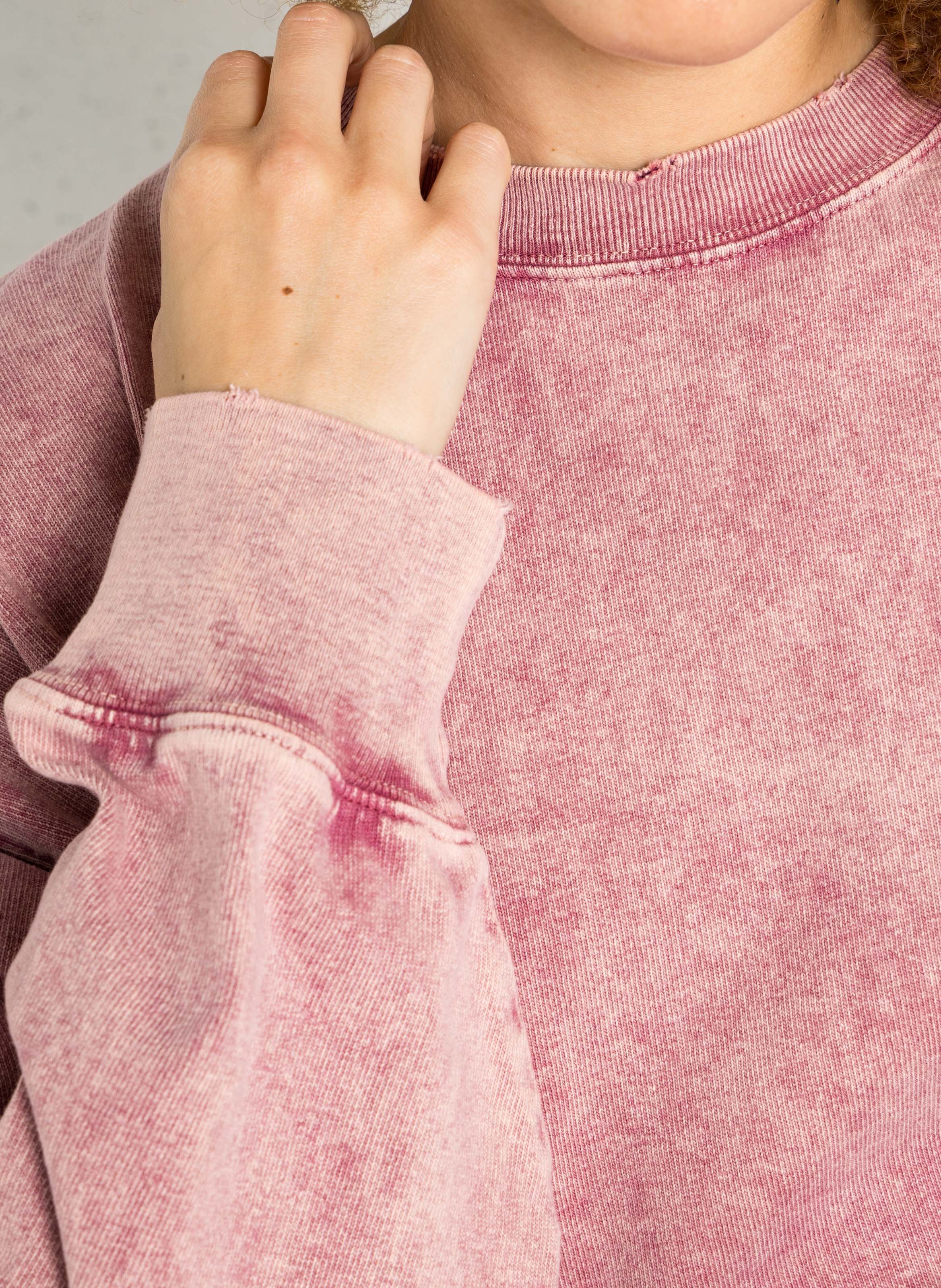 Oversize-Sweatshirt aus Baumwolle mit Rundhalsausschnitt BELLEROSE Orange