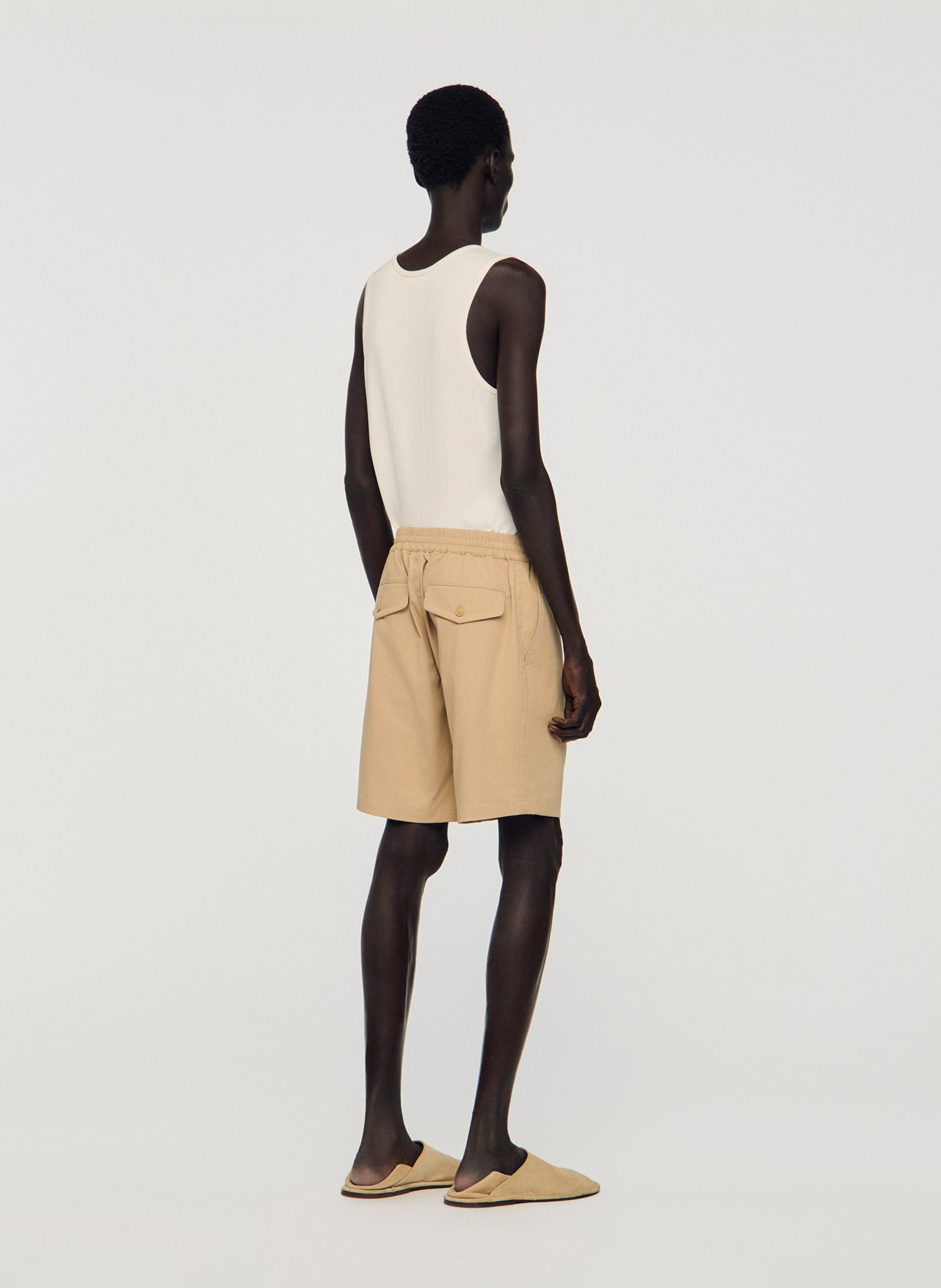 Short regular-fit en coton mélangé SANDRO Beige