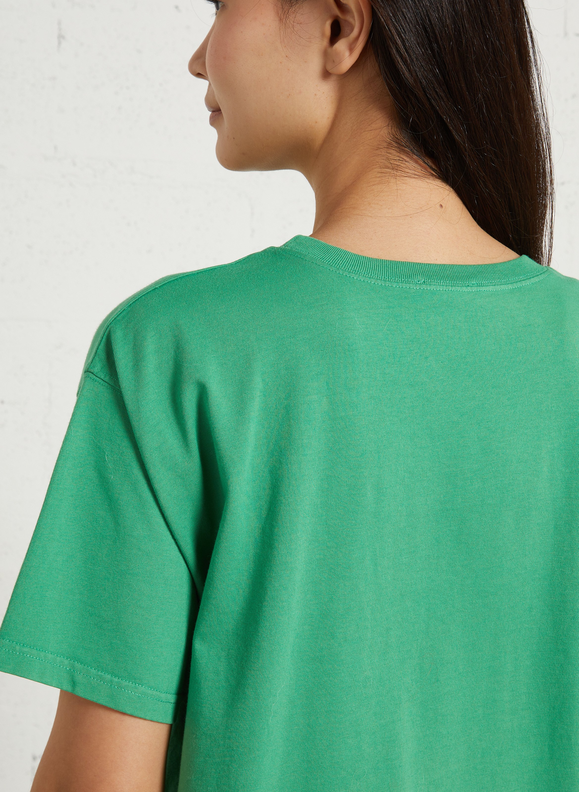 Loose-fit round-neck cotton T-shirt AMERICAN VINTAGE Green