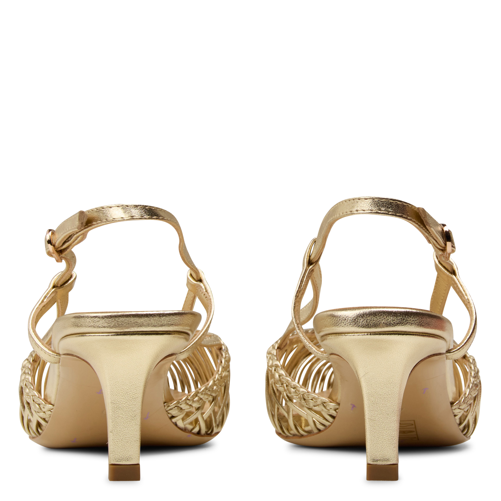 Hoge sandalen van leer MI/MAI Goudkleurig