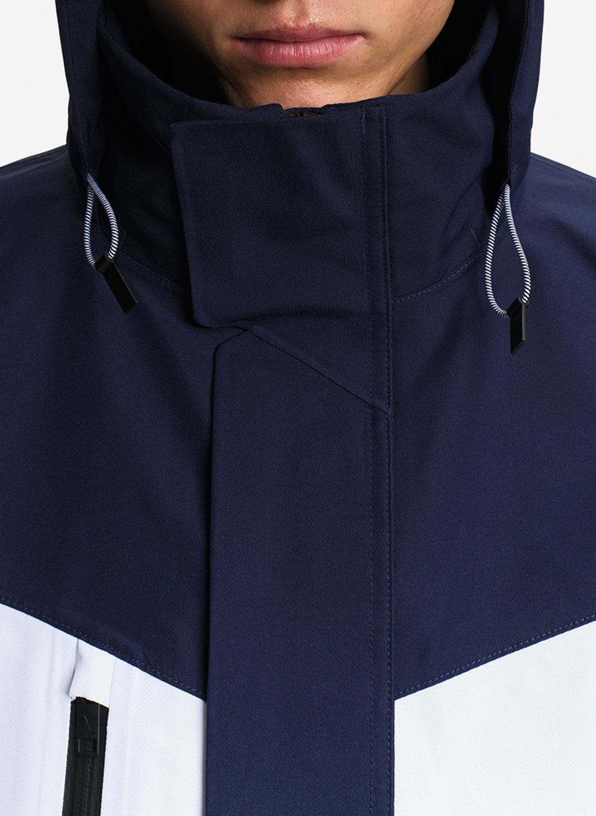 Zweifarbige winddichte Jacke mit Kapuze AIGLE Weiss