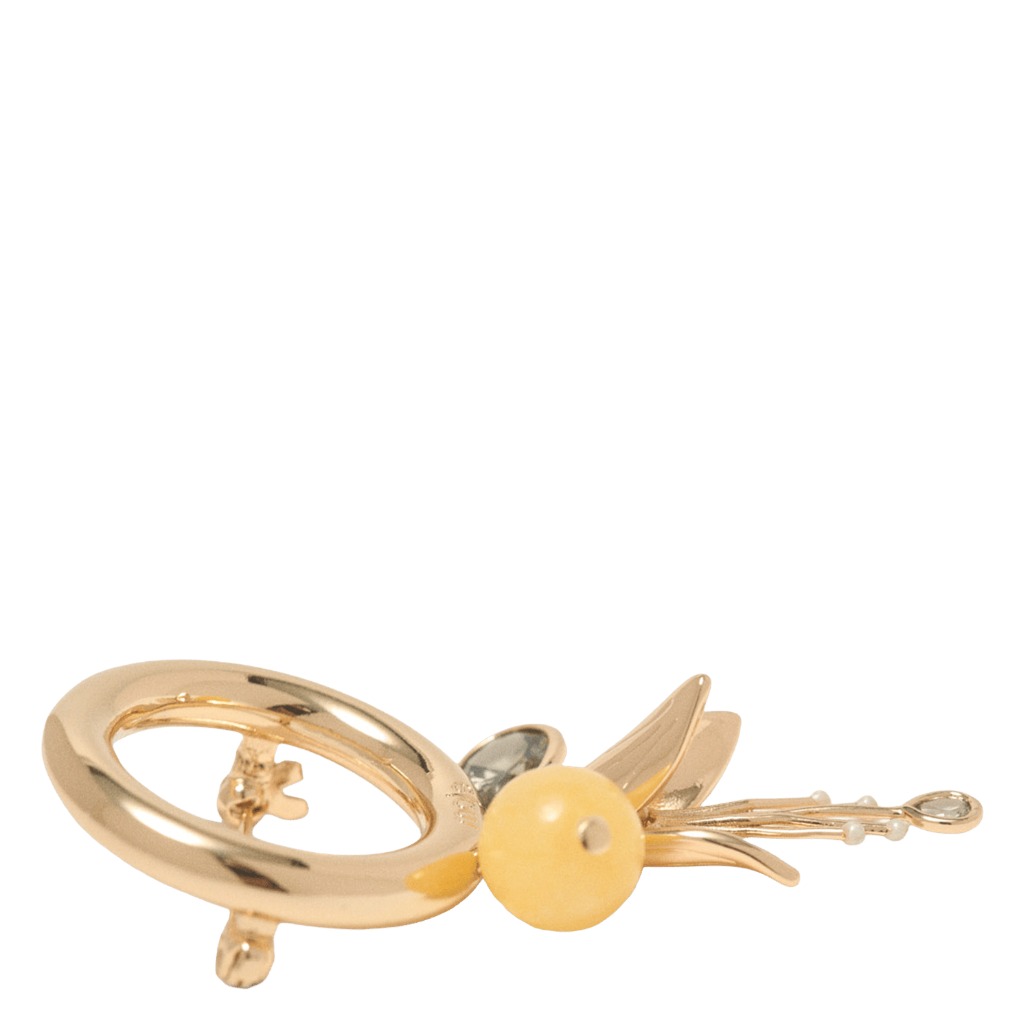 Brass brooch MAJE Golden