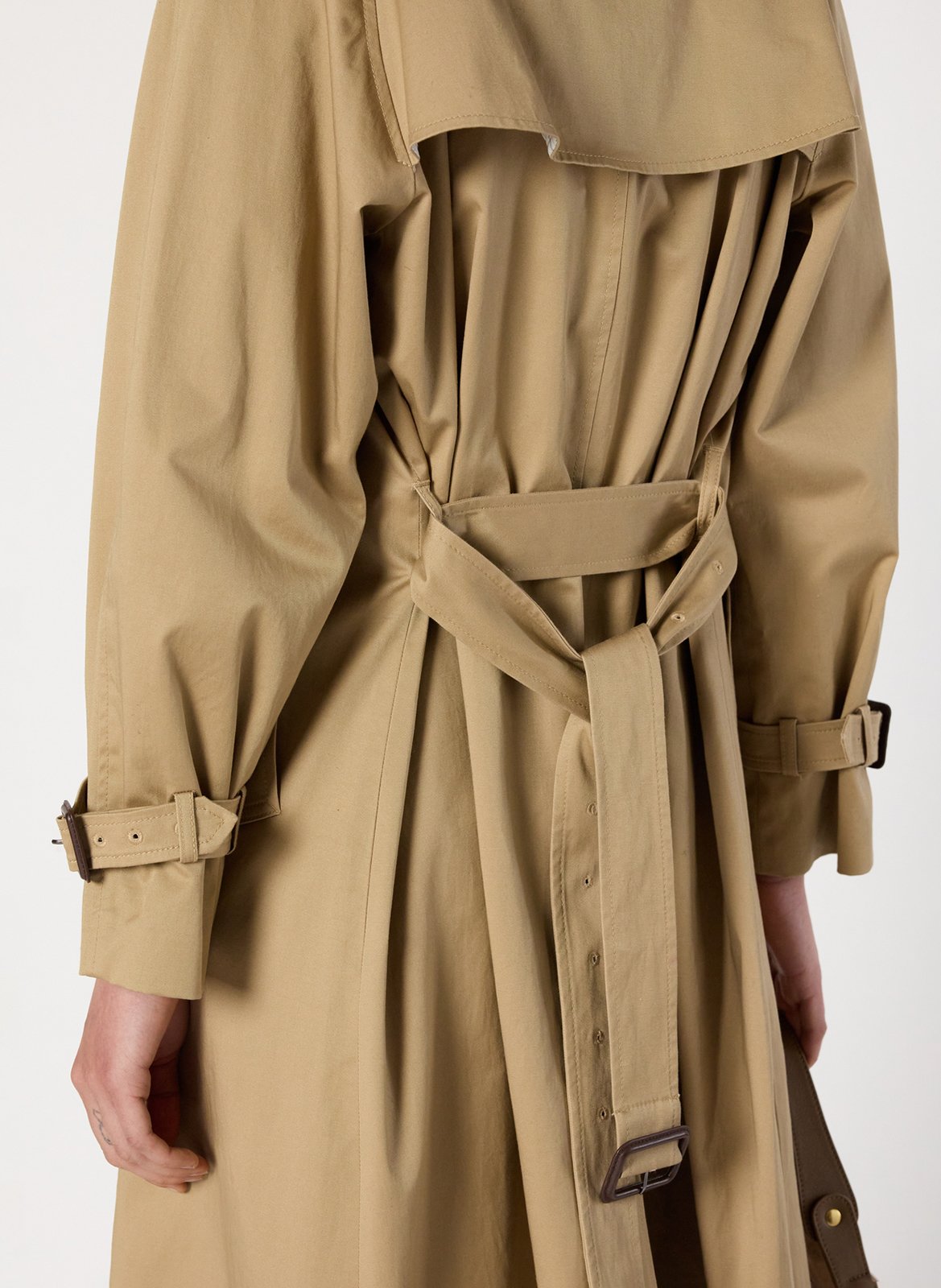 Trench long en coton mélangé GERARD DAREL Beige