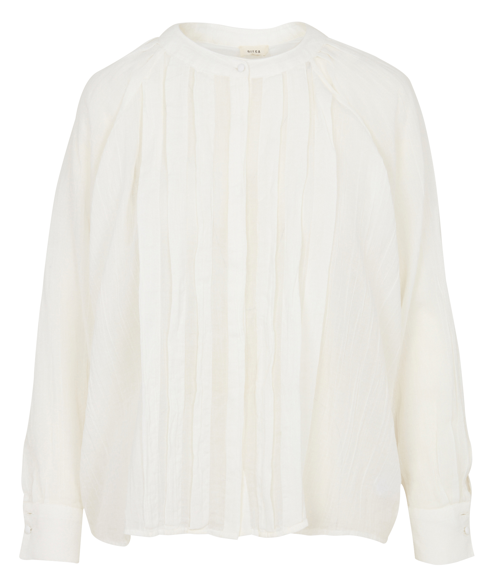 Chemisier uni cintré à plis DIEGA