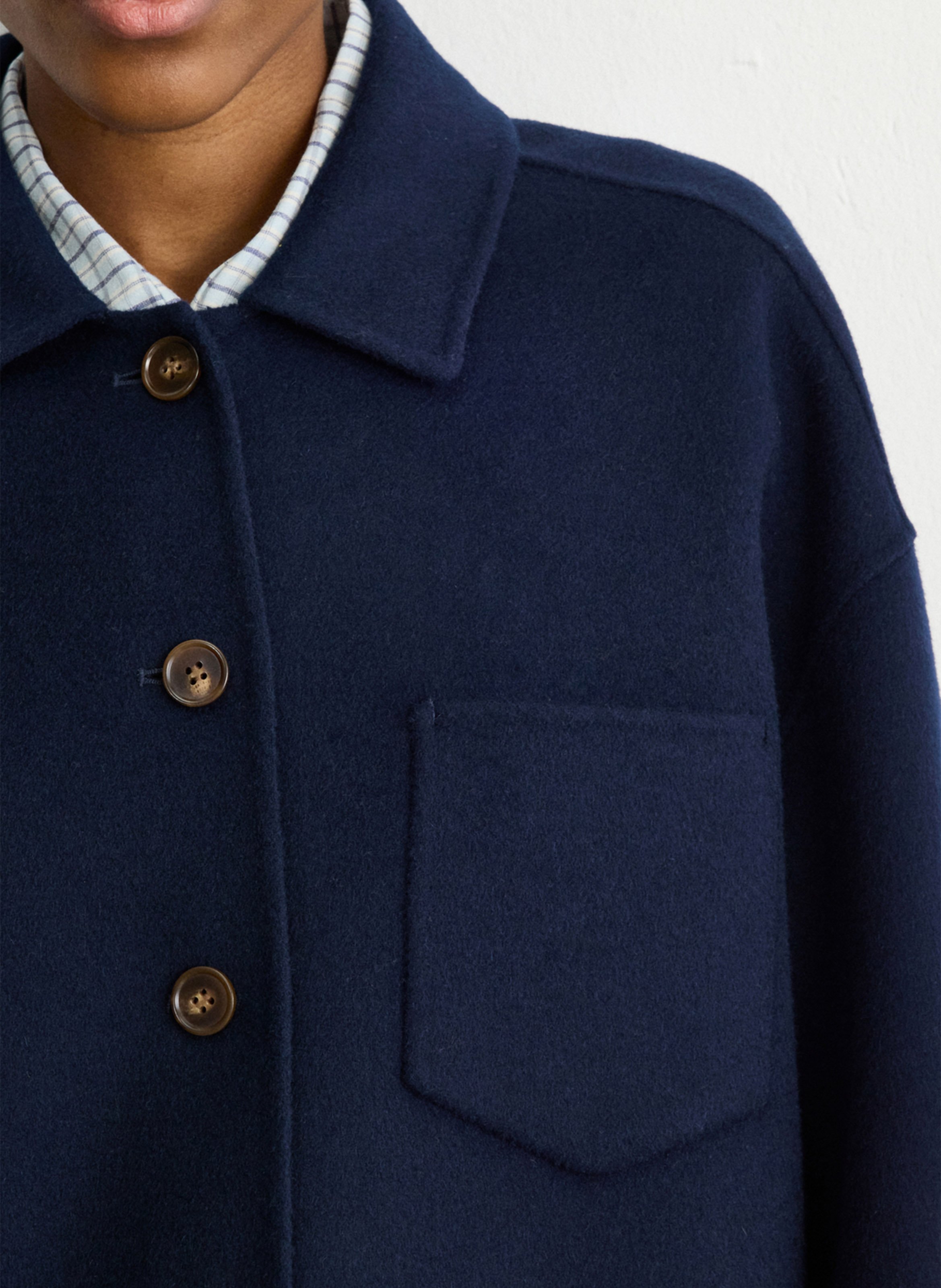 Wool jacket with classic collar PABLO Blue